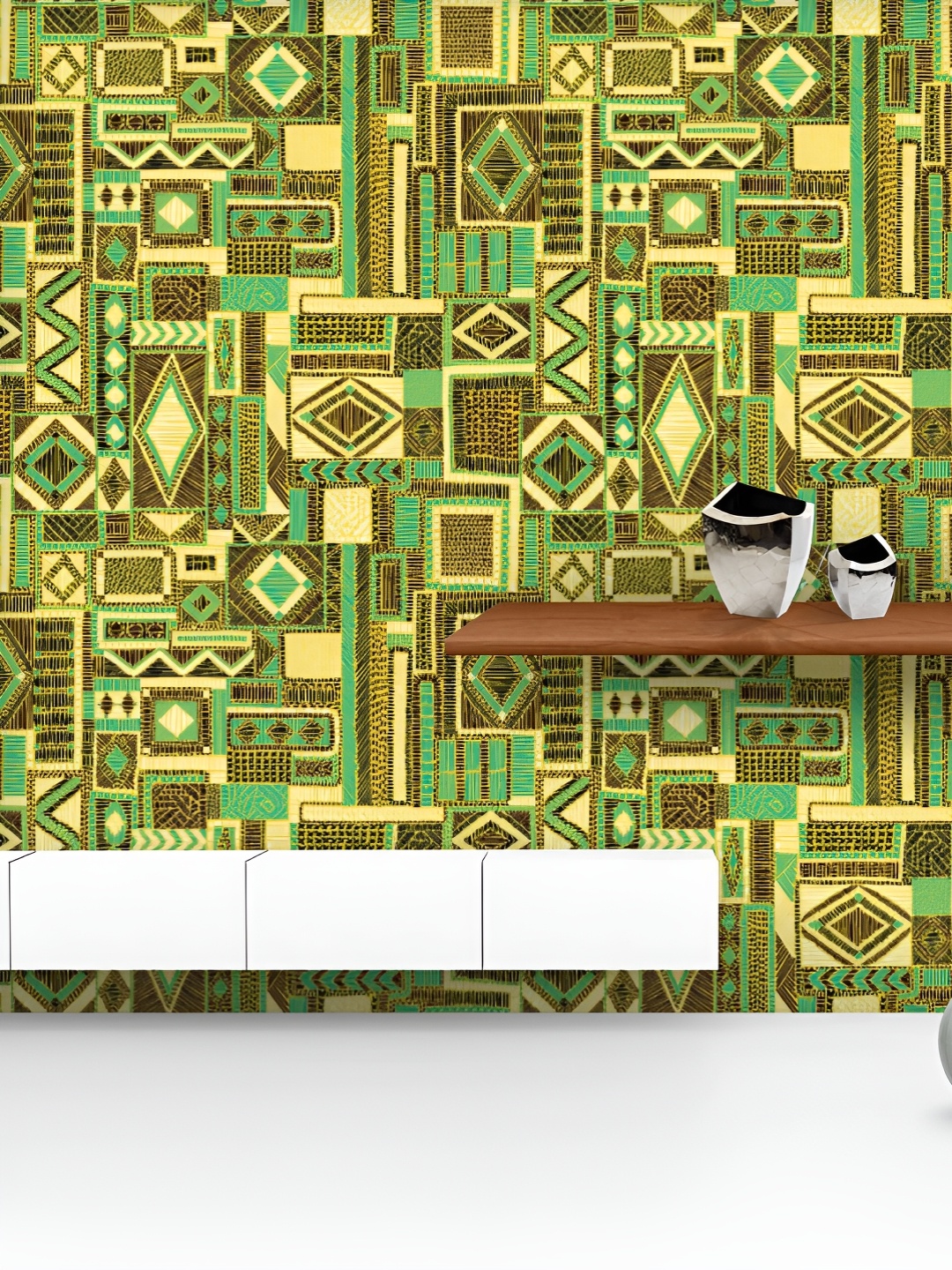 ArtzFolio Printed UV-Resistant Anti-Bacterial Tribal Embroidered Doodles Peel & Stick Wallpaper, Multi
ArtzFolio Printed UV-Resistant Anti-Bacterial Tribal Embroidered Doodles Peel & Stick Wallpaper, Multi