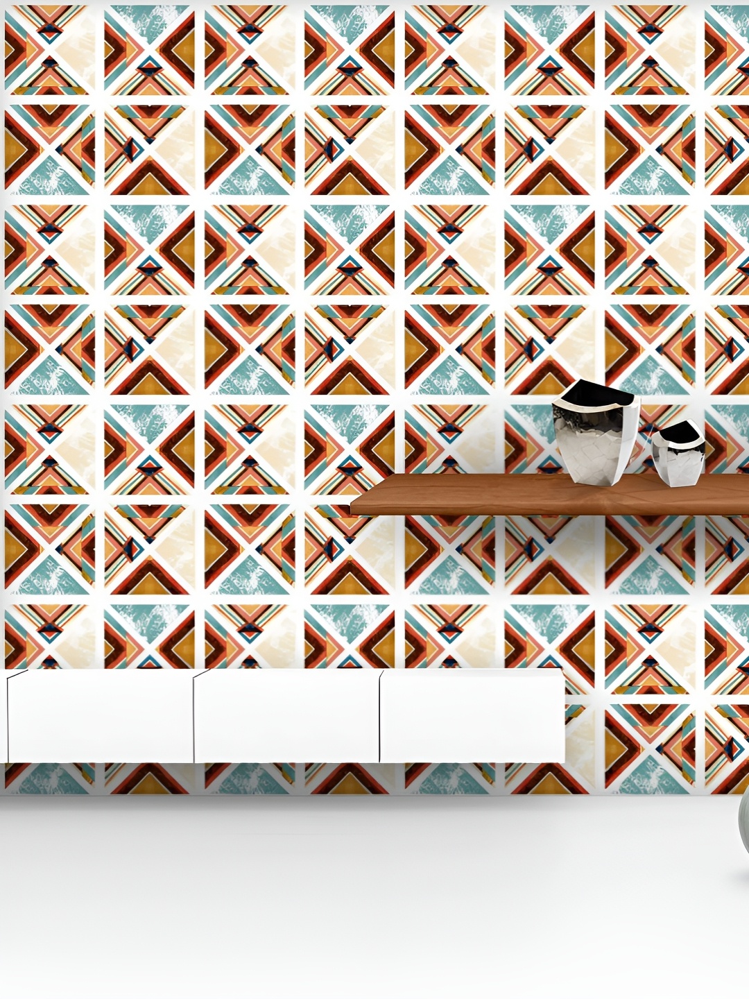 ArtzFolio Printed UV-Resistant Anti-Bacterial Watercolour Geometric Pattern Peel & Stick Wallpaper, Multi
ArtzFolio Printed UV-Resistant Anti-Bacterial Watercolour Geometric Pattern Peel & Stick Wallpaper, Multi