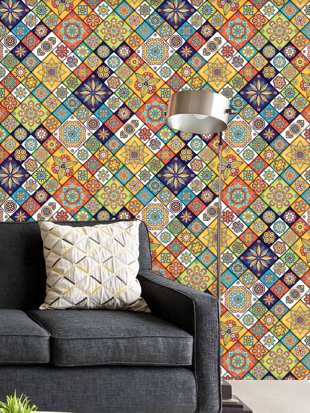 ArtzFolio Printed UV-Resistant Anti-Bacterial Geometric Pattern Peel & Stick Wallpaper, Multi
ArtzFolio Printed UV-Resistant Anti-Bacterial Geometric Pattern Peel & Stick Wallpaper, Multi
