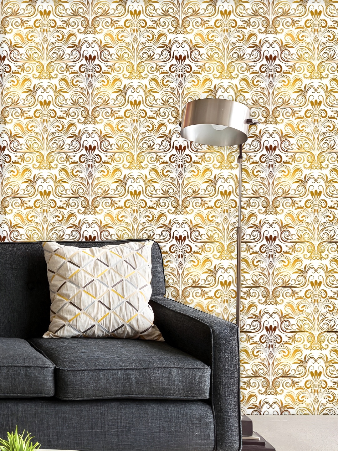 ArtzFolio Printed UV-Resistant Anti-Bacterial Gold Royal Baroque Peel & Stick Wallpaper, Multi
ArtzFolio Printed UV-Resistant Anti-Bacterial Gold Royal Baroque Peel & Stick Wallpaper, Multi