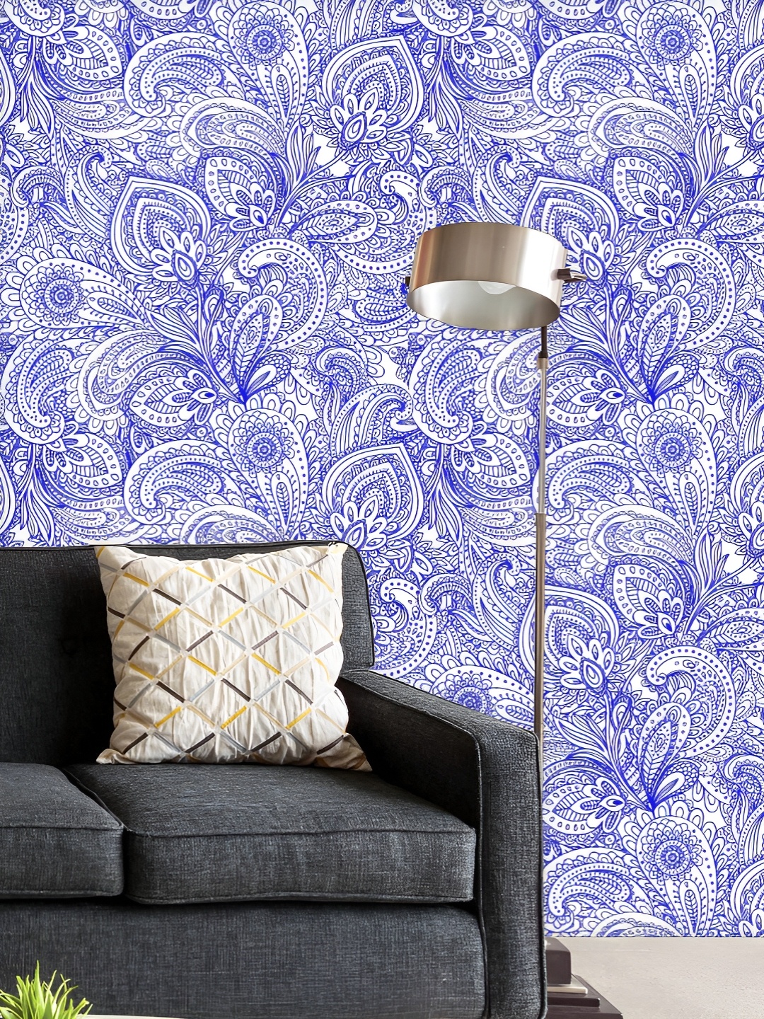 ArtzFolio Printed UV-Resistant Anti-Bacterial Blue Vintage Floral Leaves Peel & Stick Wallpaper, Multi
ArtzFolio Printed UV-Resistant Anti-Bacterial Blue Vintage Floral Leaves Peel & Stick Wallpaper, Multi