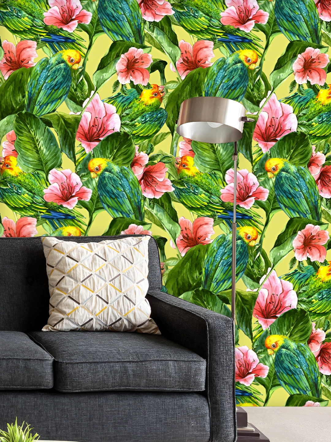 ArtzFolio Printed UV-Resistant Anti-Bacterial Tropical Leaves Hibiscus Flowers Peel & Stick Wallpaper, Multi
ArtzFolio Printed UV-Resistant Anti-Bacterial Tropical Leaves Hibiscus Flowers Peel & Stick Wallpaper, Multi