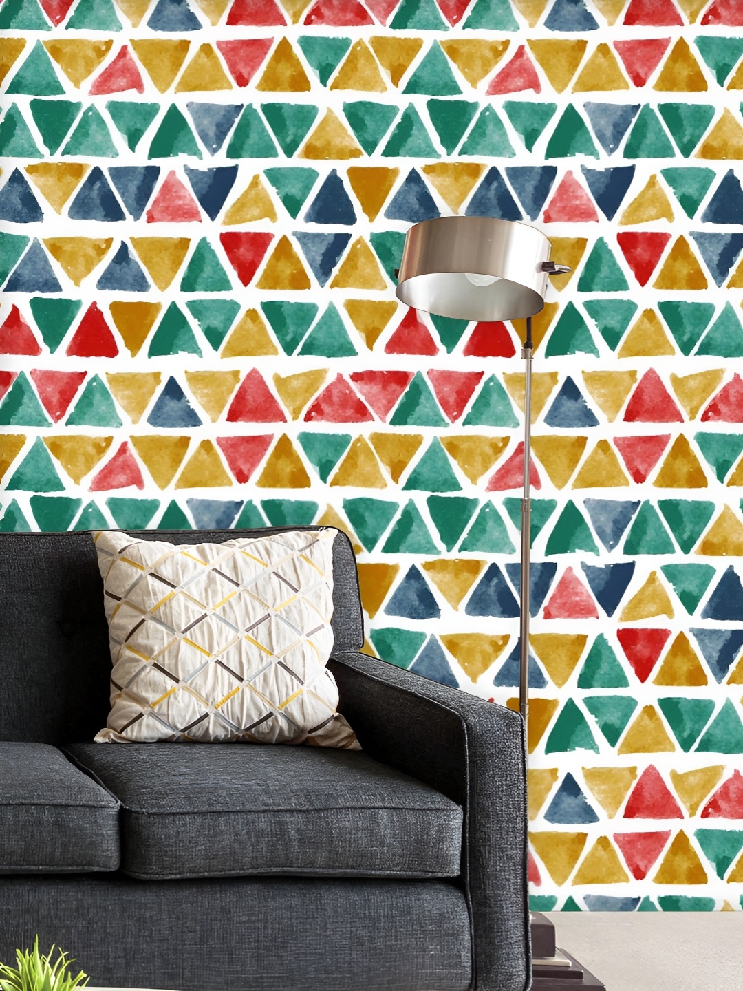 ArtzFolio Printed UV-Resistant Anti-Bacterial Watercolor Triangles With Spots Peel & Stick Wallpaper, Multi
ArtzFolio Printed UV-Resistant Anti-Bacterial Watercolor Triangles With Spots Peel & Stick Wallpaper, Multi