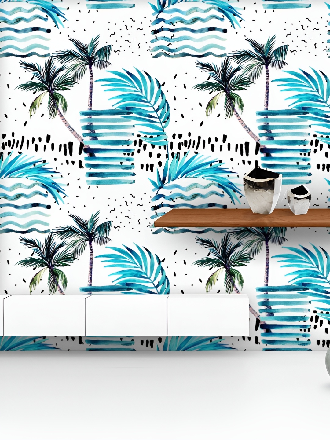 ArtzFolio Printed UV-Resistant Anti-Bacterial Blue Watercolor Palm, Monstera Leaves Peel & Stick Wallpaper, Multi
ArtzFolio Printed UV-Resistant Anti-Bacterial Blue Watercolor Palm, Monstera Leaves Peel & Stick Wallpaper, Multi