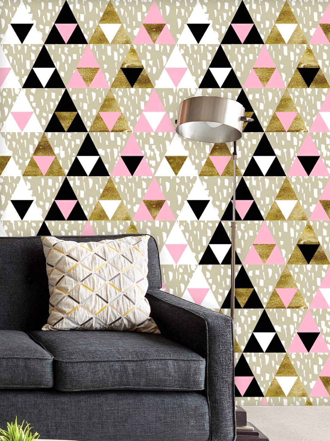 ArtzFolio Printed UV-Resistant Anti-Bacterial Gold Triangles Pattern Peel & Stick Wallpaper, Multi
ArtzFolio Printed UV-Resistant Anti-Bacterial Gold Triangles Pattern Peel & Stick Wallpaper, Multi