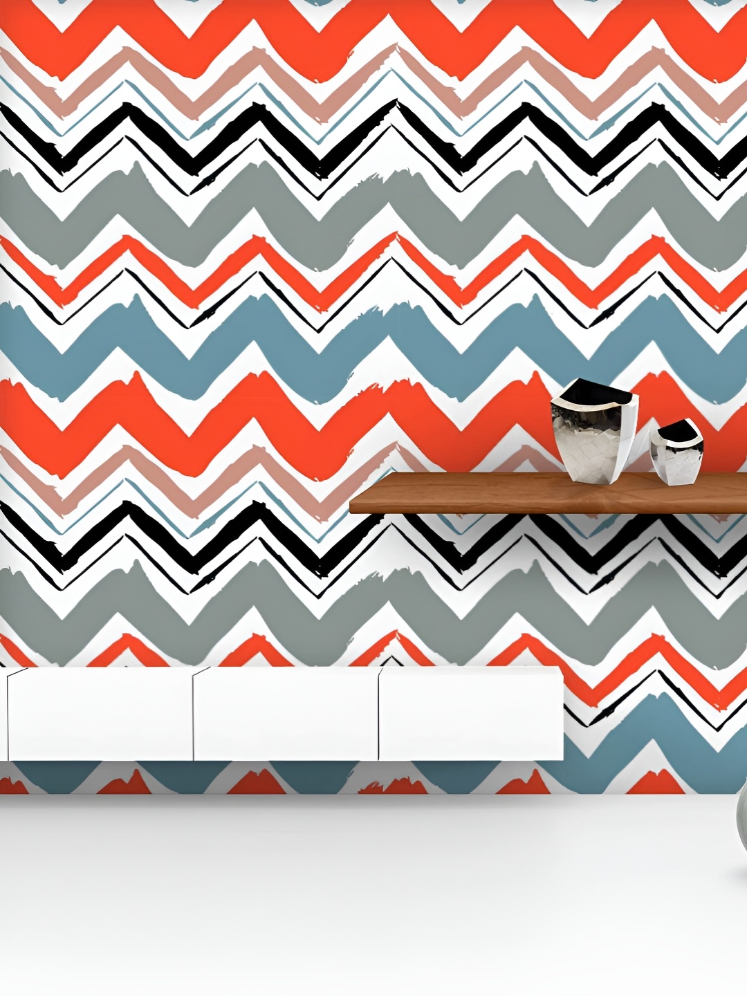 ArtzFolio Printed UV-Resistant Anti-Bacterial Abstract Minimalistic Zig Zag Peel & Stick Wallpaper, Multi
ArtzFolio Printed UV-Resistant Anti-Bacterial Abstract Minimalistic Zig Zag Peel & Stick Wallpaper, Multi