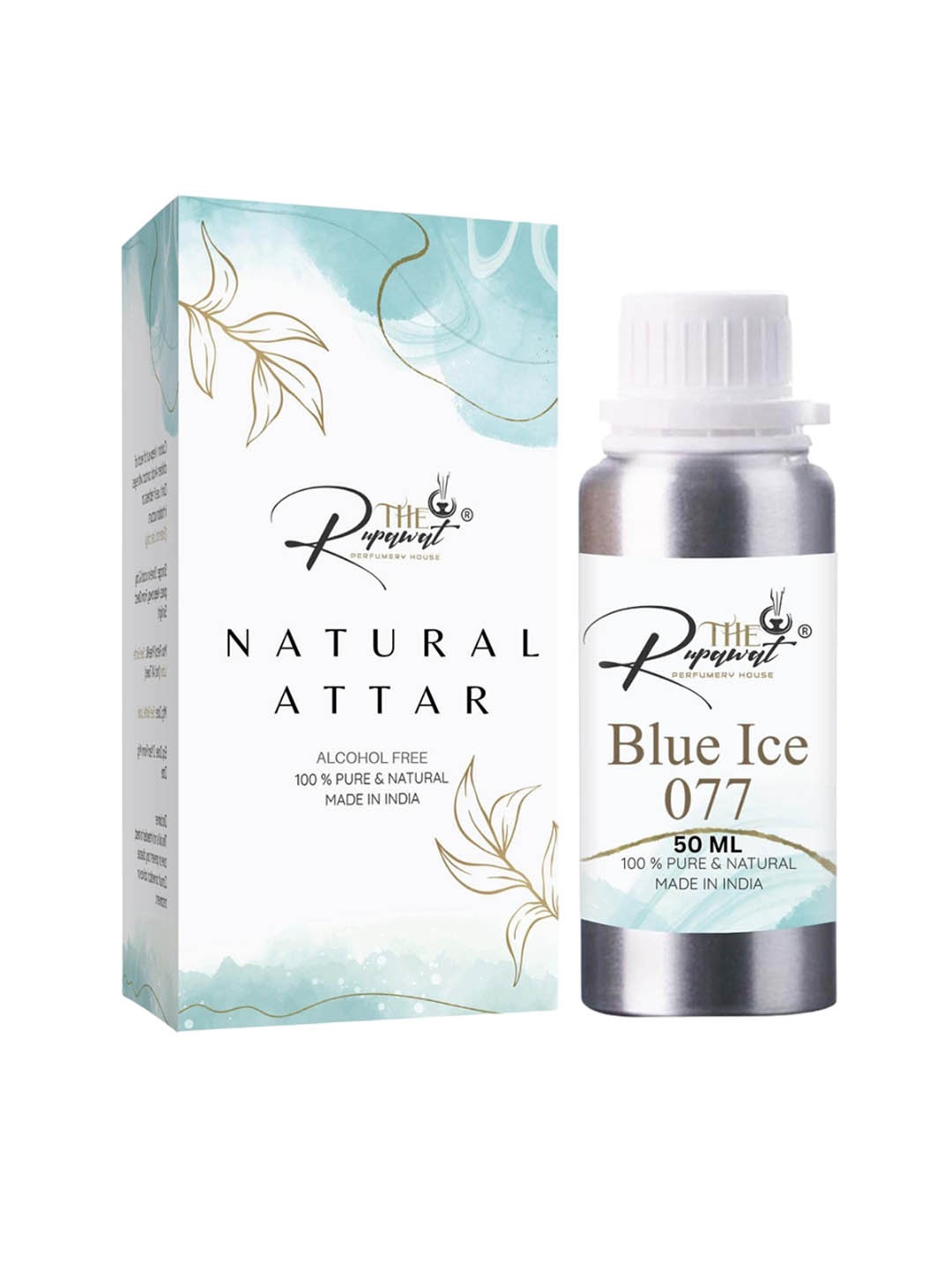 THE RUPAWAT Perfumery House Blue Ice 077 100% Natural & Pure Alcohol Free Attar - 50 ml, Transparent
THE RUPAWAT Perfumery House Blue Ice 077 100% Natural & Pure Alcohol Free Attar - 50 ml, Transparent
