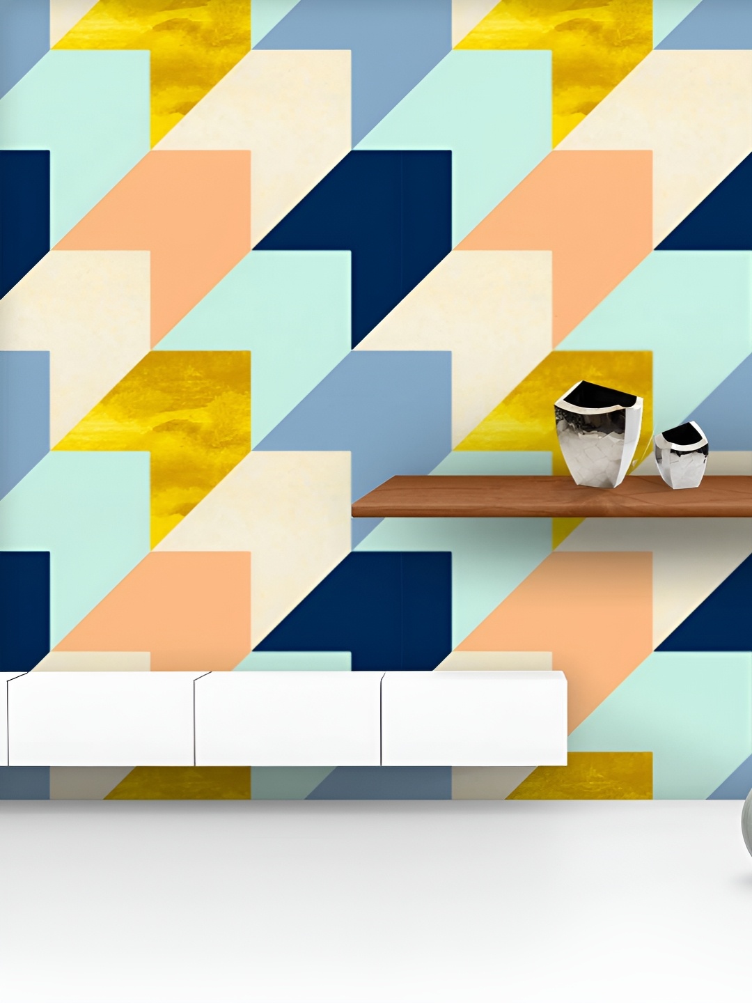 ArtzFolio Printed UV-Resistant Anti-Bacterial Colorful Shapes Peel & Stick Wallpaper, Multi
ArtzFolio Printed UV-Resistant Anti-Bacterial Colorful Shapes Peel & Stick Wallpaper, Multi