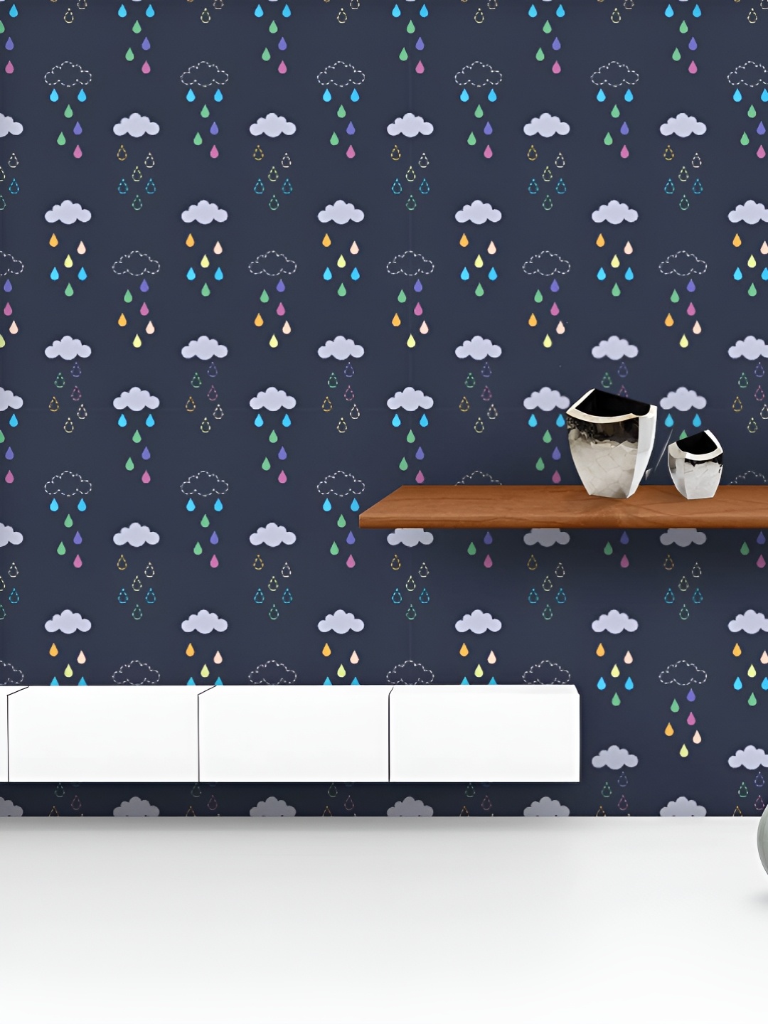 ArtzFolio Printed UV-Resistant Anti-Bacterial Rain Drop With Cloud Peel & Stick Wallpaper, Multi
ArtzFolio Printed UV-Resistant Anti-Bacterial Rain Drop With Cloud Peel & Stick Wallpaper, Multi