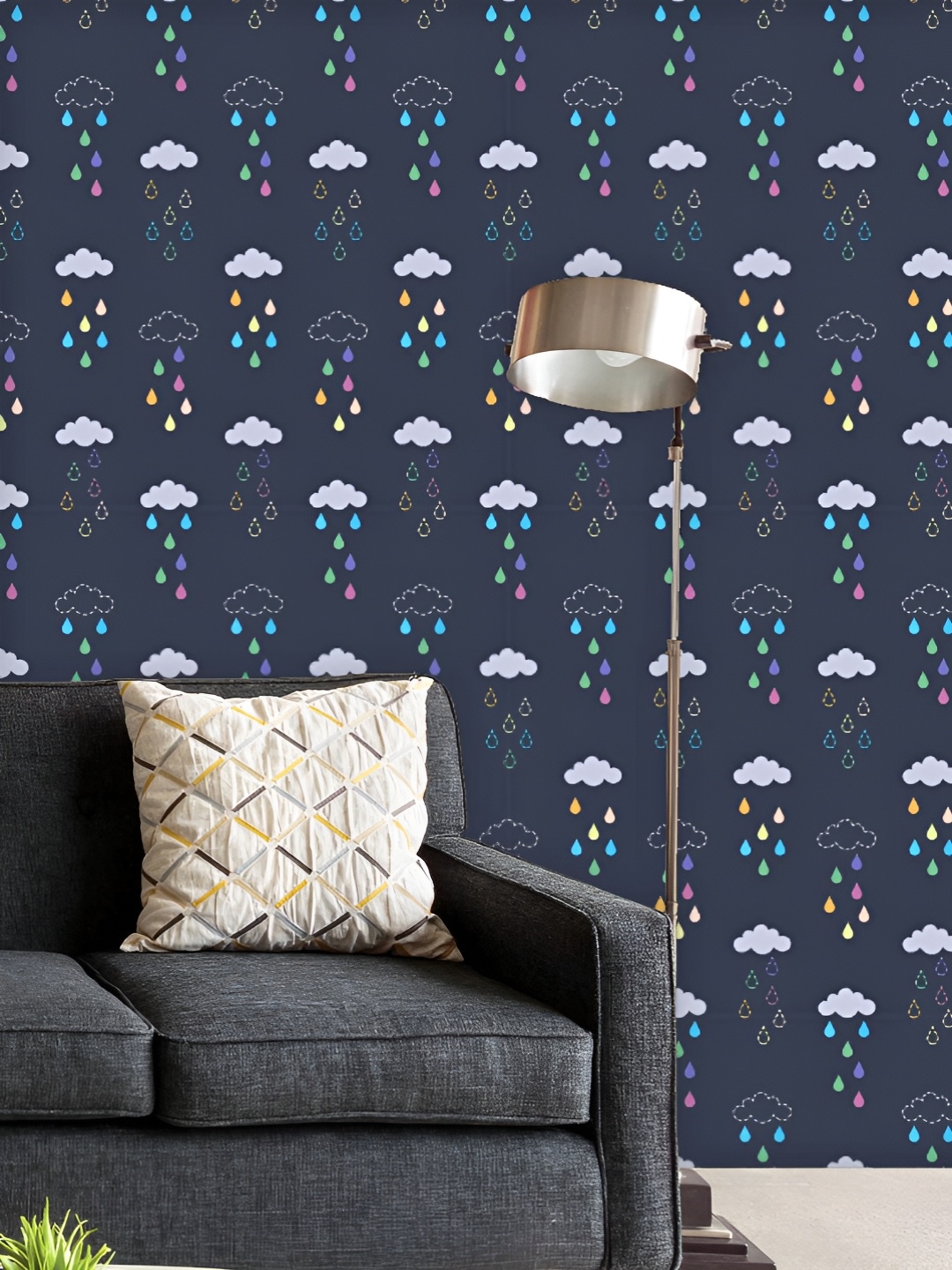 ArtzFolio Printed UV-Resistant Anti-Bacterial Rain Drop With Cloud Peel & Stick Wallpaper, Multi
ArtzFolio Printed UV-Resistant Anti-Bacterial Rain Drop With Cloud Peel & Stick Wallpaper, Multi