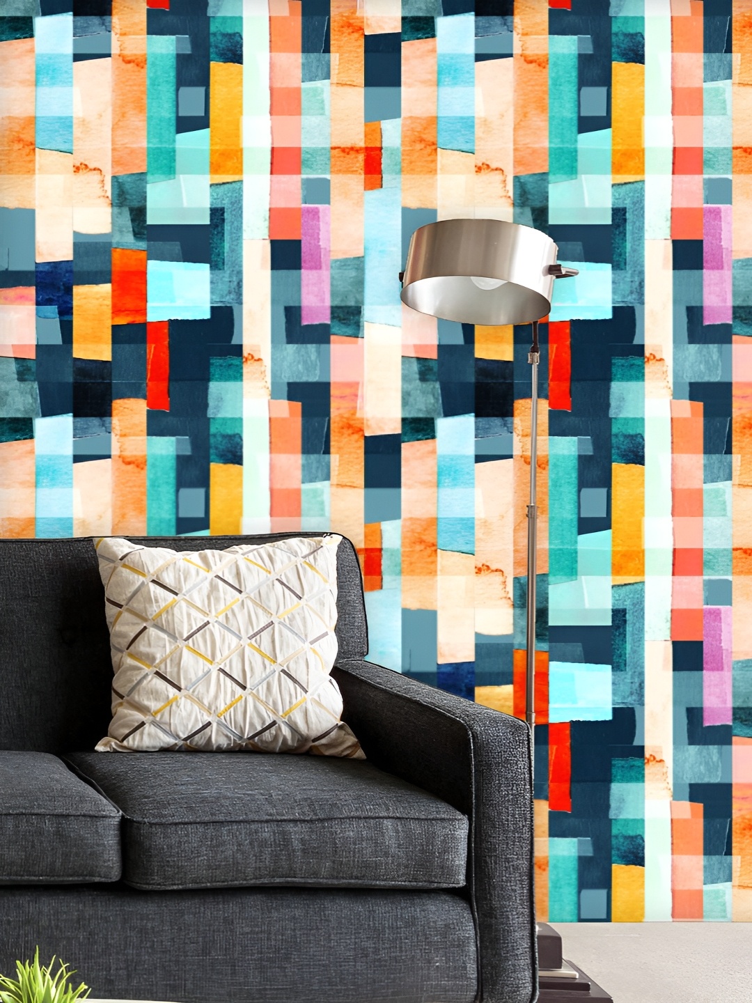 ArtzFolio Printed UV-Resistant Anti-Bacterial Abstract Geometric Stripes Peel & Stick Wallpaper, Multi
ArtzFolio Printed UV-Resistant Anti-Bacterial Abstract Geometric Stripes Peel & Stick Wallpaper, Multi