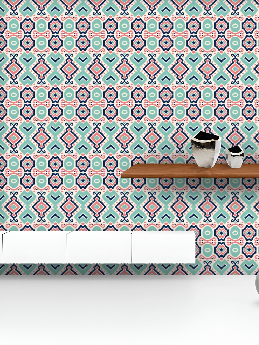 ArtzFolio Printed UV-Resistant Anti-Bacterial Ikat Geometric Folklore Peel & Stick Wallpaper, Multi
ArtzFolio Printed UV-Resistant Anti-Bacterial Ikat Geometric Folklore Peel & Stick Wallpaper, Multi