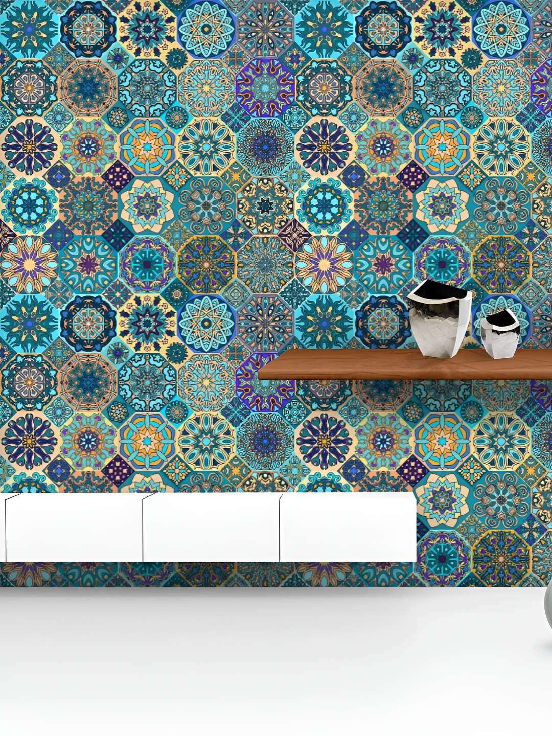 ArtzFolio Printed UV-Resistant Anti-Bacterial Vintage Floral & Mandala Peel & Stick Wallpaper, Multi
ArtzFolio Printed UV-Resistant Anti-Bacterial Vintage Floral & Mandala Peel & Stick Wallpaper, Multi