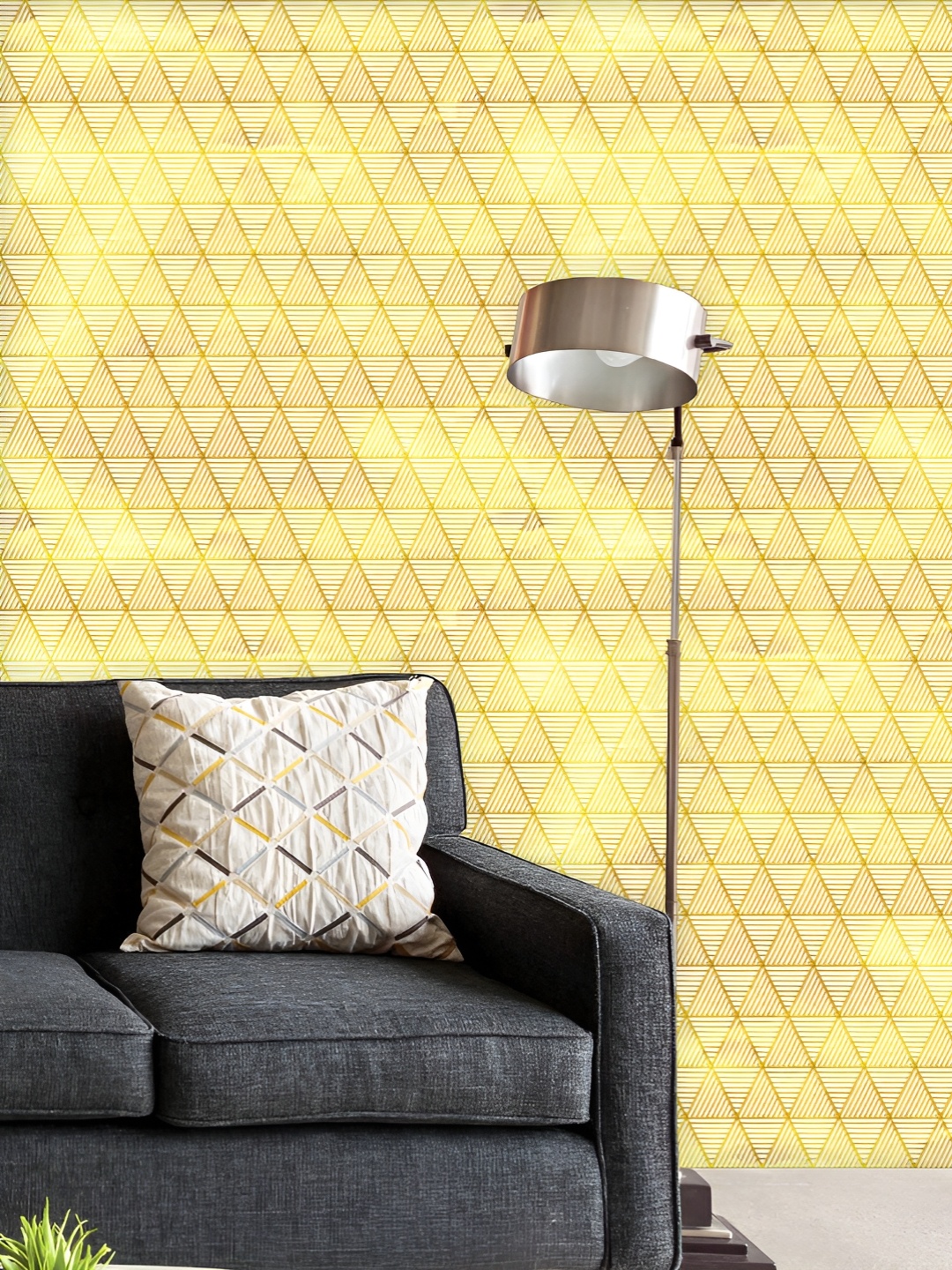 ArtzFolio Printed UV-Resistant Anti-Bacterial Golden Triangular Lines Peel & Stick Wallpaper, Multi
ArtzFolio Printed UV-Resistant Anti-Bacterial Golden Triangular Lines Peel & Stick Wallpaper, Multi