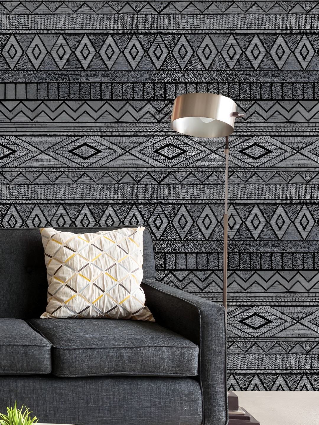 ArtzFolio Printed UV-Resistant Anti-Bacterial Geometric Black & White Pattern Peel & Stick Wallpaper, Multi
ArtzFolio Printed UV-Resistant Anti-Bacterial Geometric Black & White Pattern Peel & Stick Wallpaper, Multi