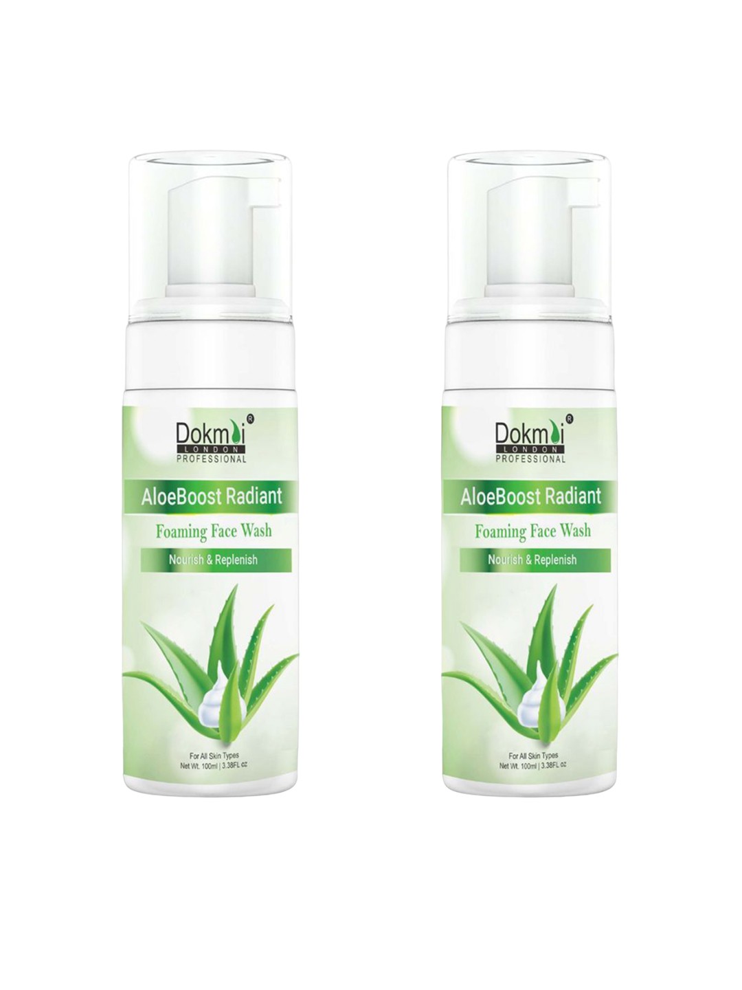 Dokmai London Professional Set Of 2 Aloe Boost Radiant Foaming Face Wash - 100 ml Each, Transparent
Dokmai London Professional Set Of 2 Aloe Boost Radiant Foaming Face Wash - 100 ml Each, Transparent