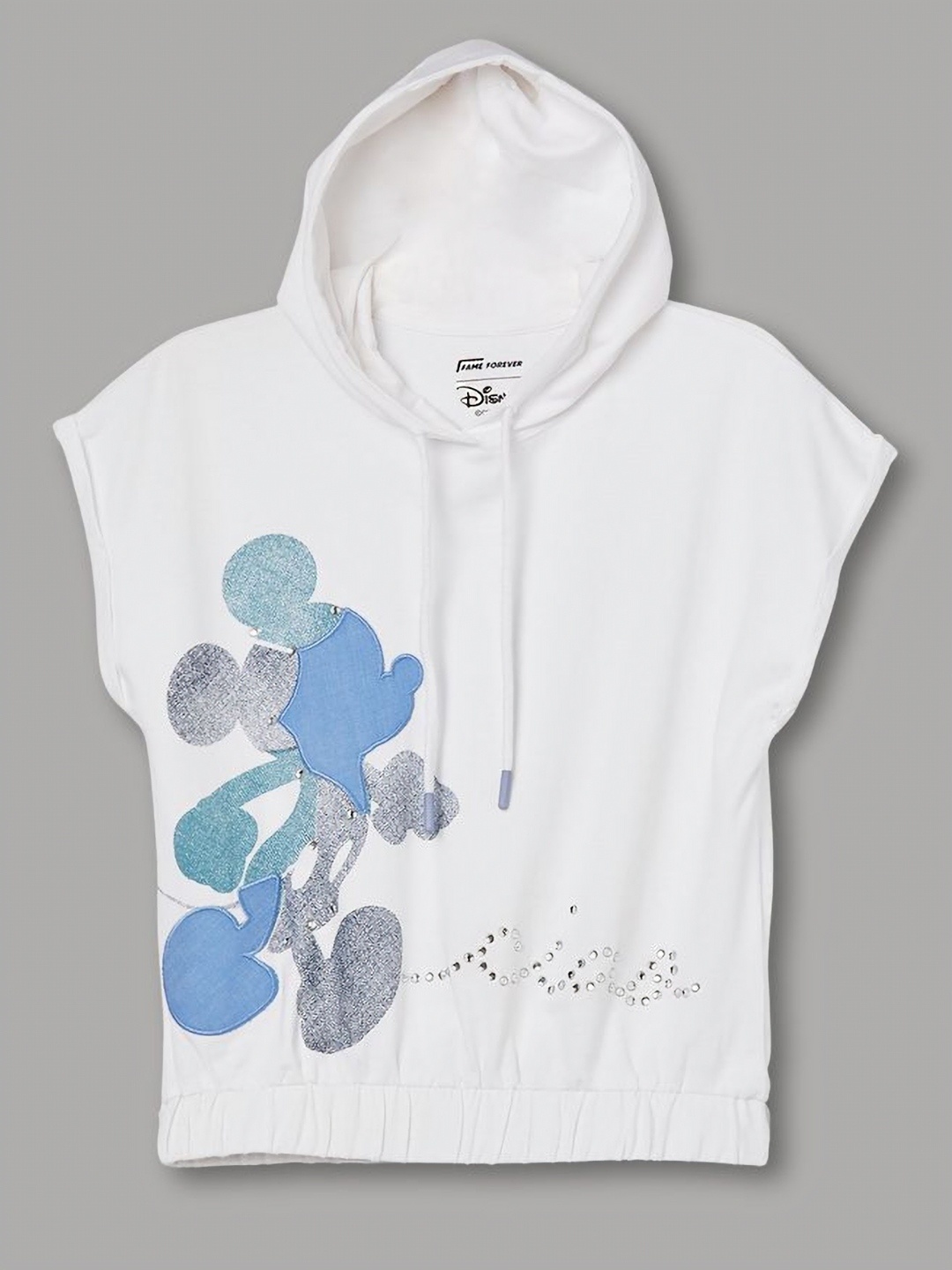 Fame Forever by Lifestyle Girls Printed Hooded Extended Sleeves Tropical T-shirt, White
Fame Forever by Lifestyle Girls Printed Hooded Extended Sleeves Tropical T-shirt, White