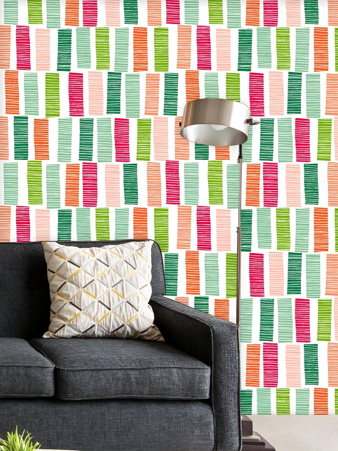 ArtzFolio Printed UV-Resistant Anti-Bacterial Colorful Vertical Stripes Peel & Stick Wallpaper, Multi
ArtzFolio Printed UV-Resistant Anti-Bacterial Colorful Vertical Stripes Peel & Stick Wallpaper, Multi