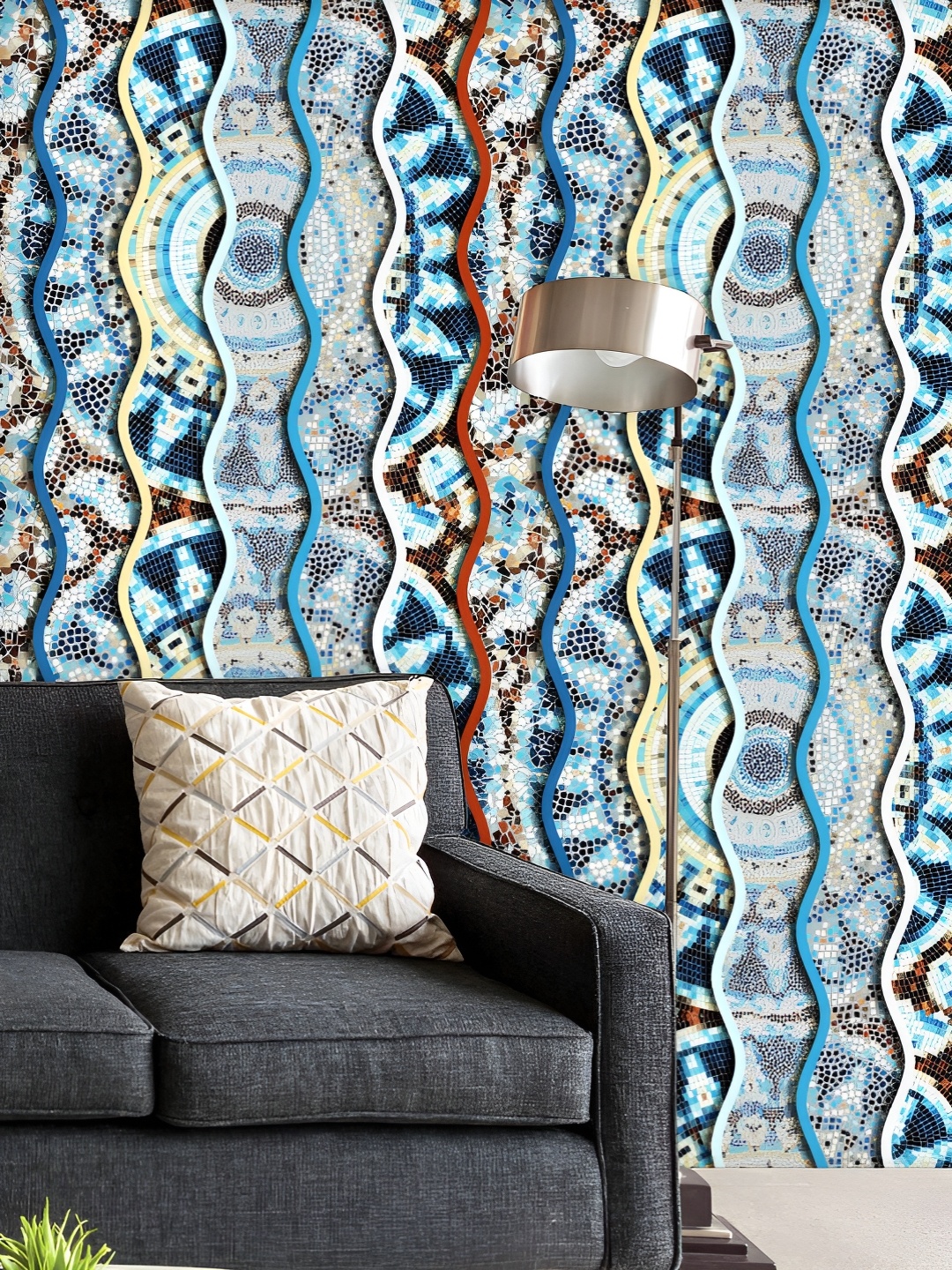 ArtzFolio Printed UV-Resistant Anti-Bacterial Waves Mosaic Peel & Stick Wallpaper, Multi
ArtzFolio Printed UV-Resistant Anti-Bacterial Waves Mosaic Peel & Stick Wallpaper, Multi