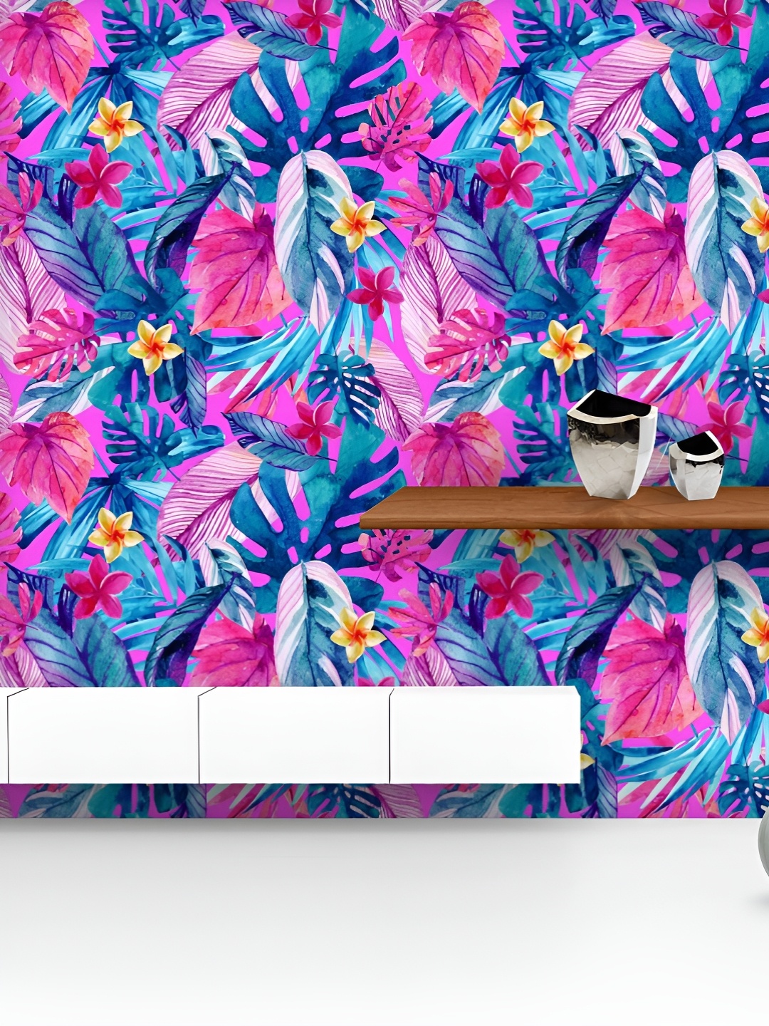 ArtzFolio Printed UV-Resistant Anti-Bacterial Exotic Leaves And Flowers Peel & Stick Wallpaper, Multi
ArtzFolio Printed UV-Resistant Anti-Bacterial Exotic Leaves And Flowers Peel & Stick Wallpaper, Multi