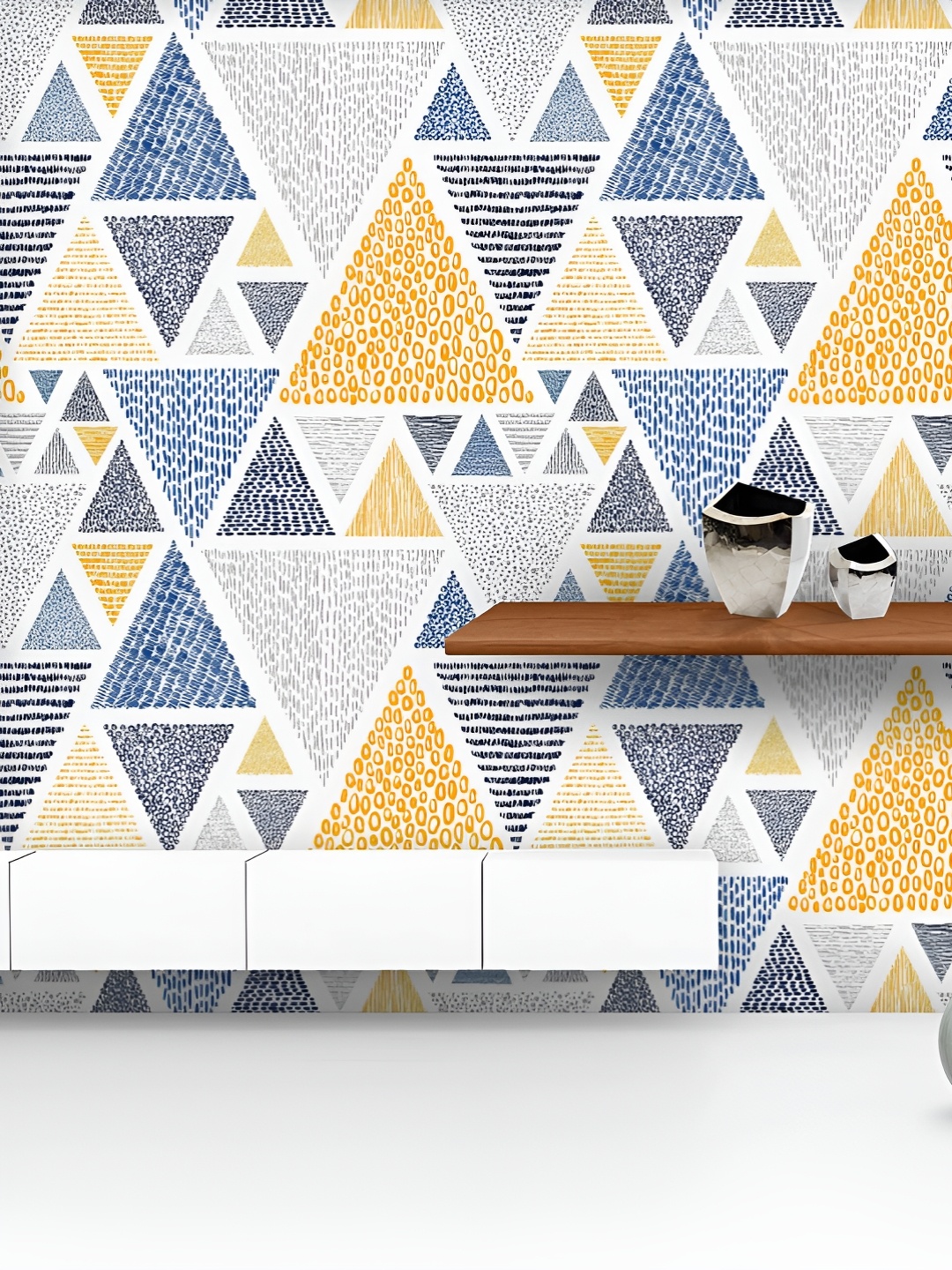 ArtzFolio Printed UV-Resistant Anti-Bacterial Doodle Style Triangles Peel & Stick Wallpaper, Multi
ArtzFolio Printed UV-Resistant Anti-Bacterial Doodle Style Triangles Peel & Stick Wallpaper, Multi