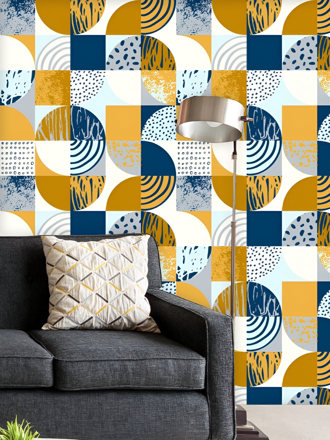 ArtzFolio Printed UV-Resistant Anti-Bacterial Geometric Pattern Peel & Stick Wallpaper, Multi
ArtzFolio Printed UV-Resistant Anti-Bacterial Geometric Pattern Peel & Stick Wallpaper, Multi
