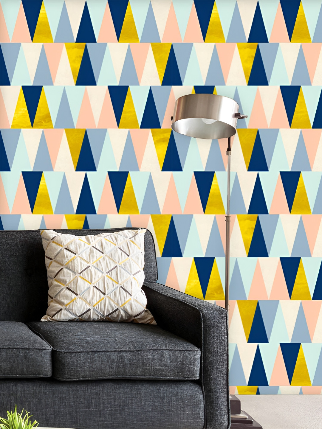 ArtzFolio Printed UV-Resistant Anti-Bacterial Colorful Triangles Peel & Stick Wallpaper, Multi
ArtzFolio Printed UV-Resistant Anti-Bacterial Colorful Triangles Peel & Stick Wallpaper, Multi
