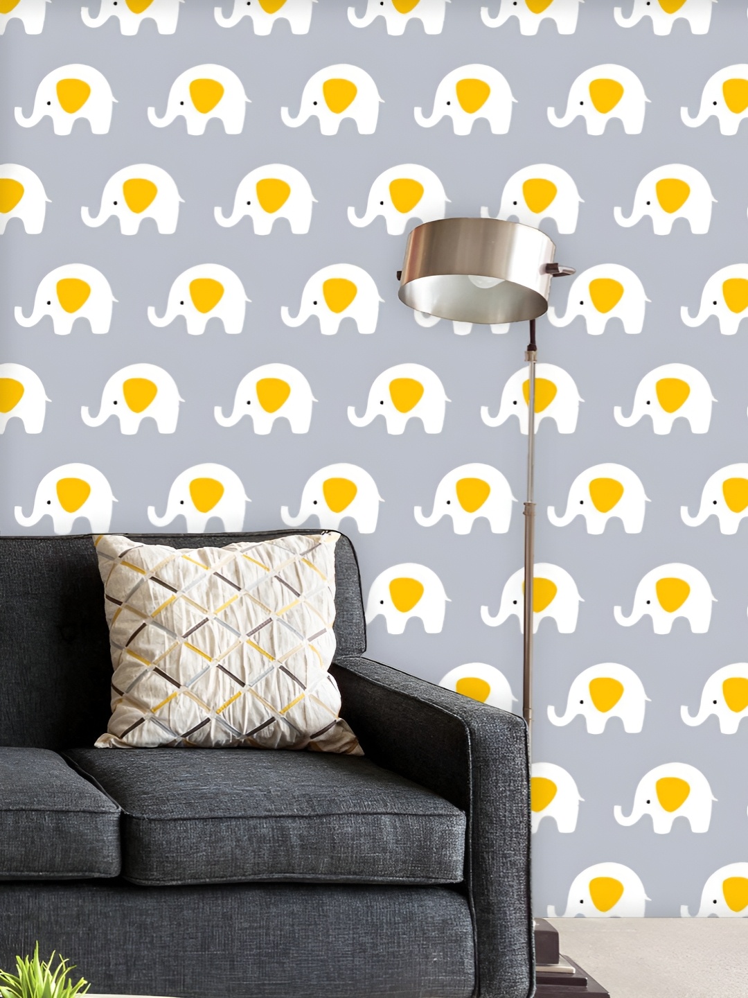 ArtzFolio Printed UV-Resistant Anti-Bacterial Gray Yellow Elephants Peel & Stick Wallpaper, Multi
ArtzFolio Printed UV-Resistant Anti-Bacterial Gray Yellow Elephants Peel & Stick Wallpaper, Multi
