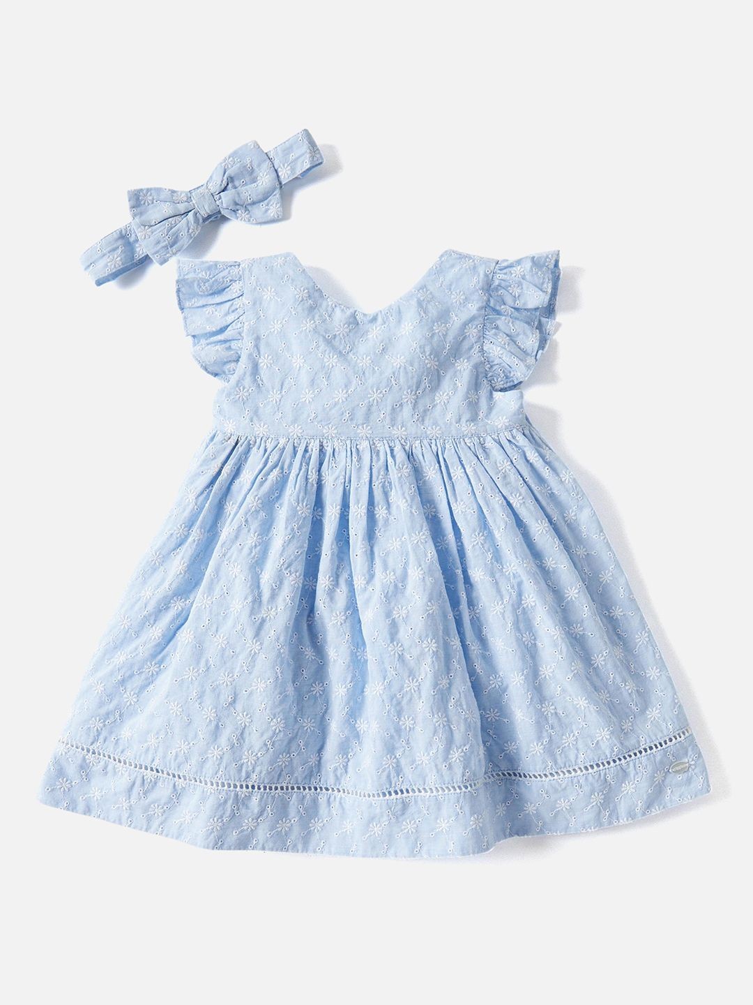 Giggles by Babyshop Girls Embroidered Fit & Flare Dress With Bow Detail Headband, Blue
Giggles by Babyshop Girls Embroidered Fit & Flare Dress With Bow Detail Headband, Blue