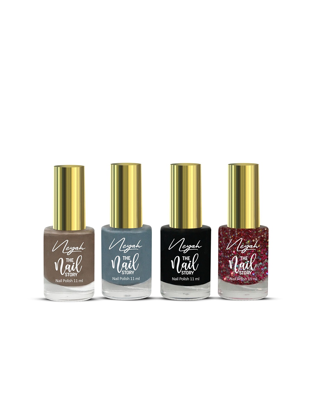 Neyah The Nail Story Set Of 4 Nail Polish - 11 ml Each- TNS104- TNS121- TNS115- TNS133, Brown
Neyah The Nail Story Set Of 4 Nail Polish - 11 ml Each- TNS104- TNS121- TNS115- TNS133, Brown