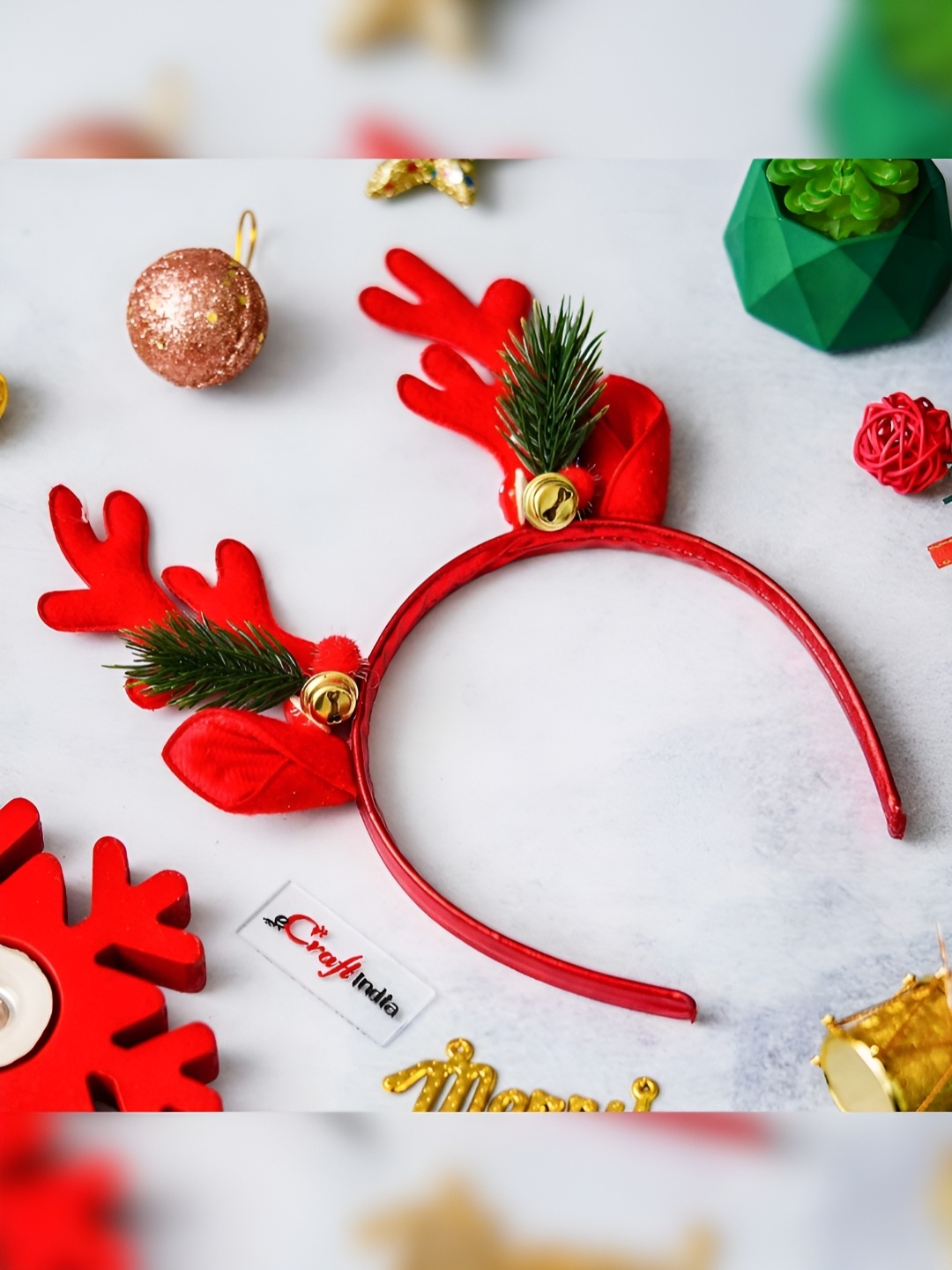 eCraftIndia Red Christmas Headband Reindeer Antlers Leaves Design Christmas HairBand
eCraftIndia Red Christmas Headband Reindeer Antlers Leaves Design Christmas HairBand