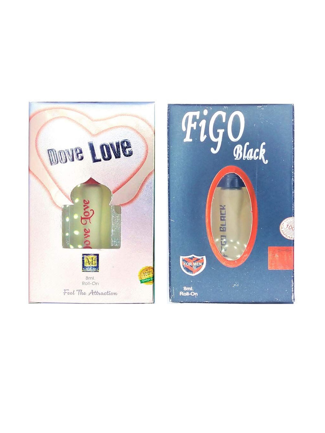 RAVIOUR LIFESTYLE Set Of 2 Figo Black & Dove Love 100% Pure & Alcoholic Free Attar - 8 ml, Transparent
RAVIOUR LIFESTYLE Set Of 2 Figo Black & Dove Love 100% Pure & Alcoholic Free Attar - 8 ml, Transparent