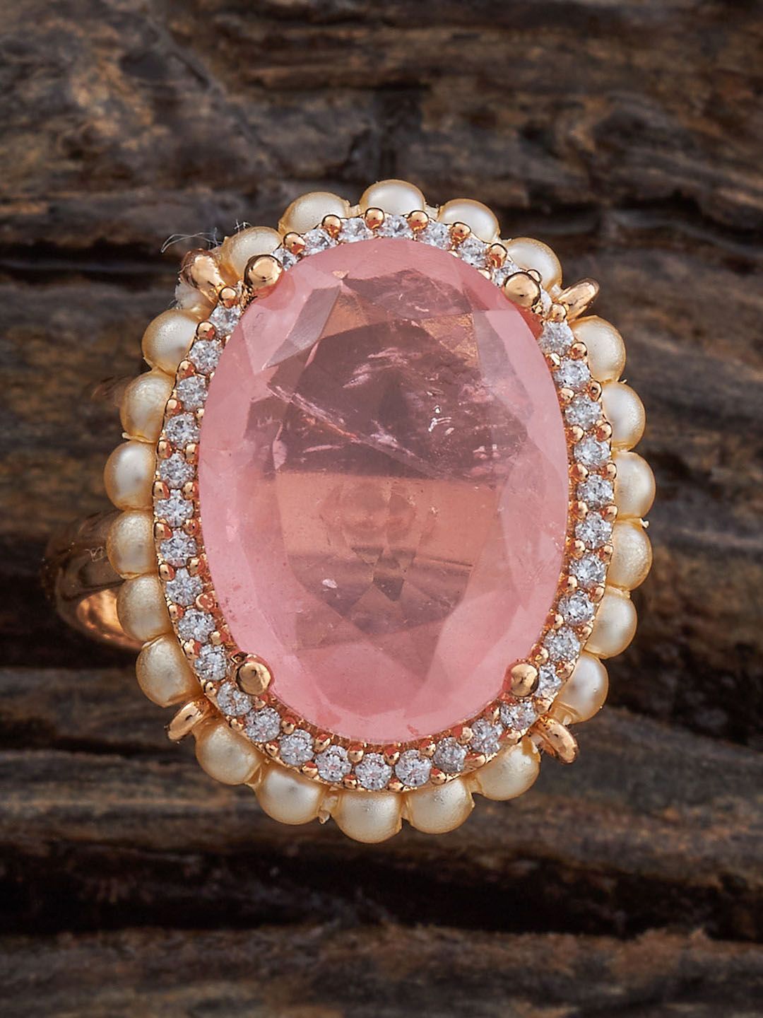 Kushal's Fashion Jewellery Gold-Plated Cubic Zirconia Stone Studded & Beaded Finger Ring
Kushal's Fashion Jewellery Gold-Plated Cubic Zirconia Stone Studded & Beaded Finger Ring