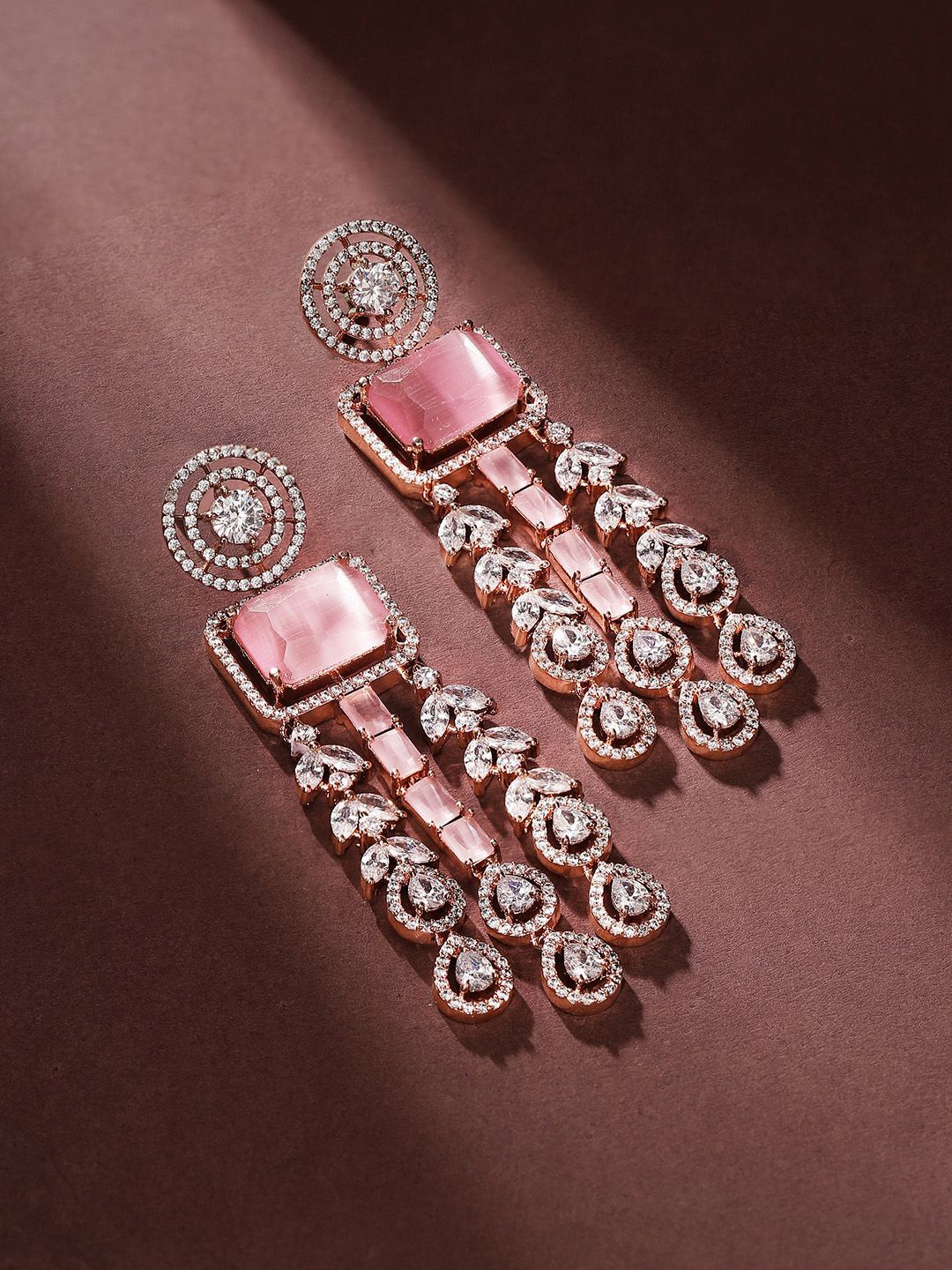 Priyaasi Rose Gold-Plated American Diamond-Stone Studded & Beaded Square Drop Earrings
Priyaasi Rose Gold-Plated American Diamond-Stone Studded & Beaded Square Drop Earrings