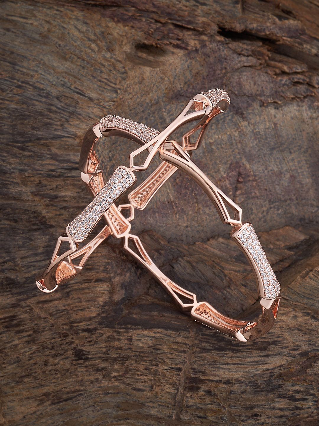 Kushal's Fashion Jewellery Set Of 2 Rose Gold-Plated Cubic Zirconia Stone Studded Bangles
Kushal's Fashion Jewellery Set Of 2 Rose Gold-Plated Cubic Zirconia Stone Studded Bangles