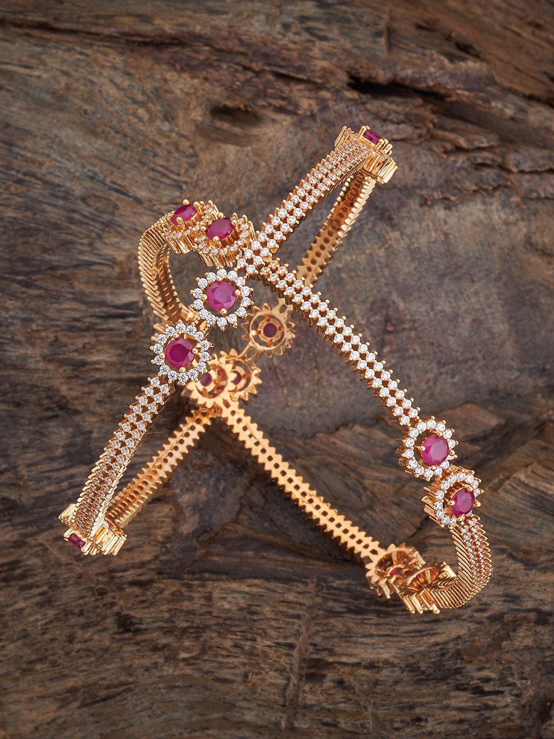 Kushal's Fashion Jewellery Set Of 2 Gold-Plated Cubic Zirconia Stone Studded Bangles
Kushal's Fashion Jewellery Set Of 2 Gold-Plated Cubic Zirconia Stone Studded Bangles