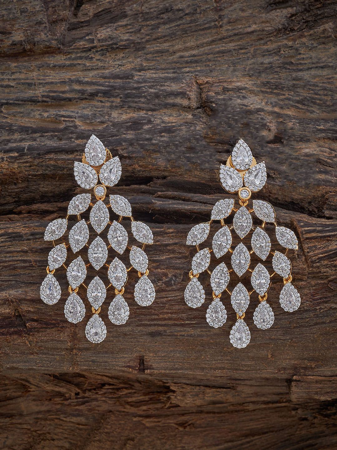 Kushal's Fashion Jewellery Rhodium-Plated Silver Zircon Leaf Shaped Drop Earrings, Gold
Kushal's Fashion Jewellery Rhodium-Plated Silver Zircon Leaf Shaped Drop Earrings, Gold