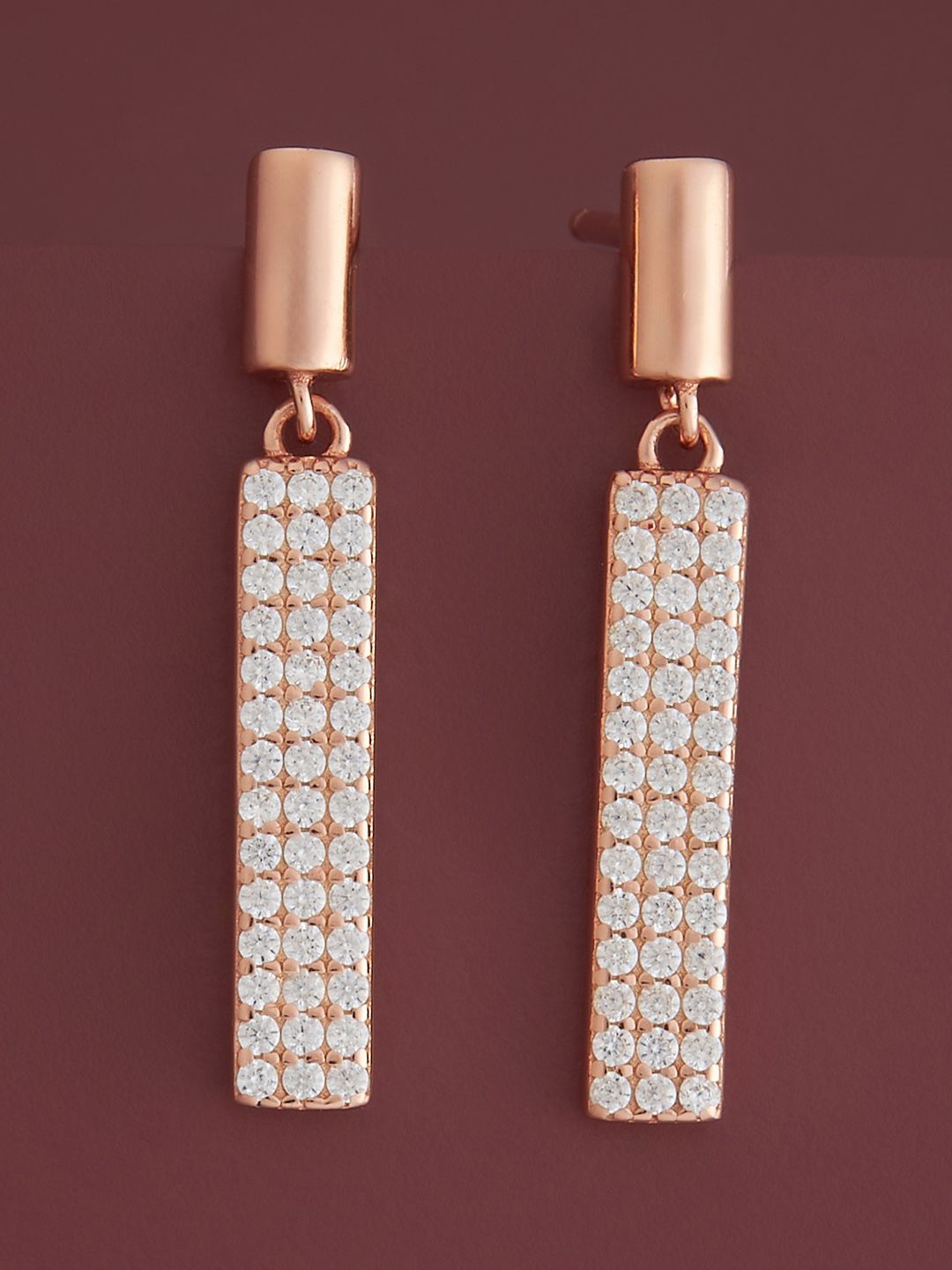 Kushal's Fashion Jewellery Sterling Silver Zircon Rose Gold-Plated Drop Earrings
Kushal's Fashion Jewellery Sterling Silver Zircon Rose Gold-Plated Drop Earrings