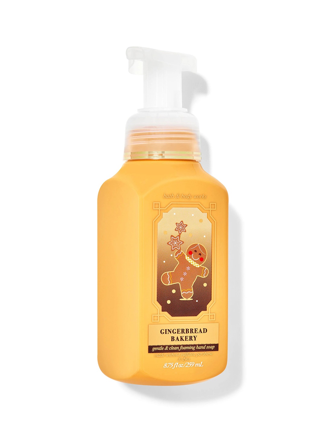 Bath & Body Works Gingerbread Bakery Gentle & Clean Foaming Hand Soap - 259 ml, Orange
Bath & Body Works Gingerbread Bakery Gentle & Clean Foaming Hand Soap - 259 ml, Orange