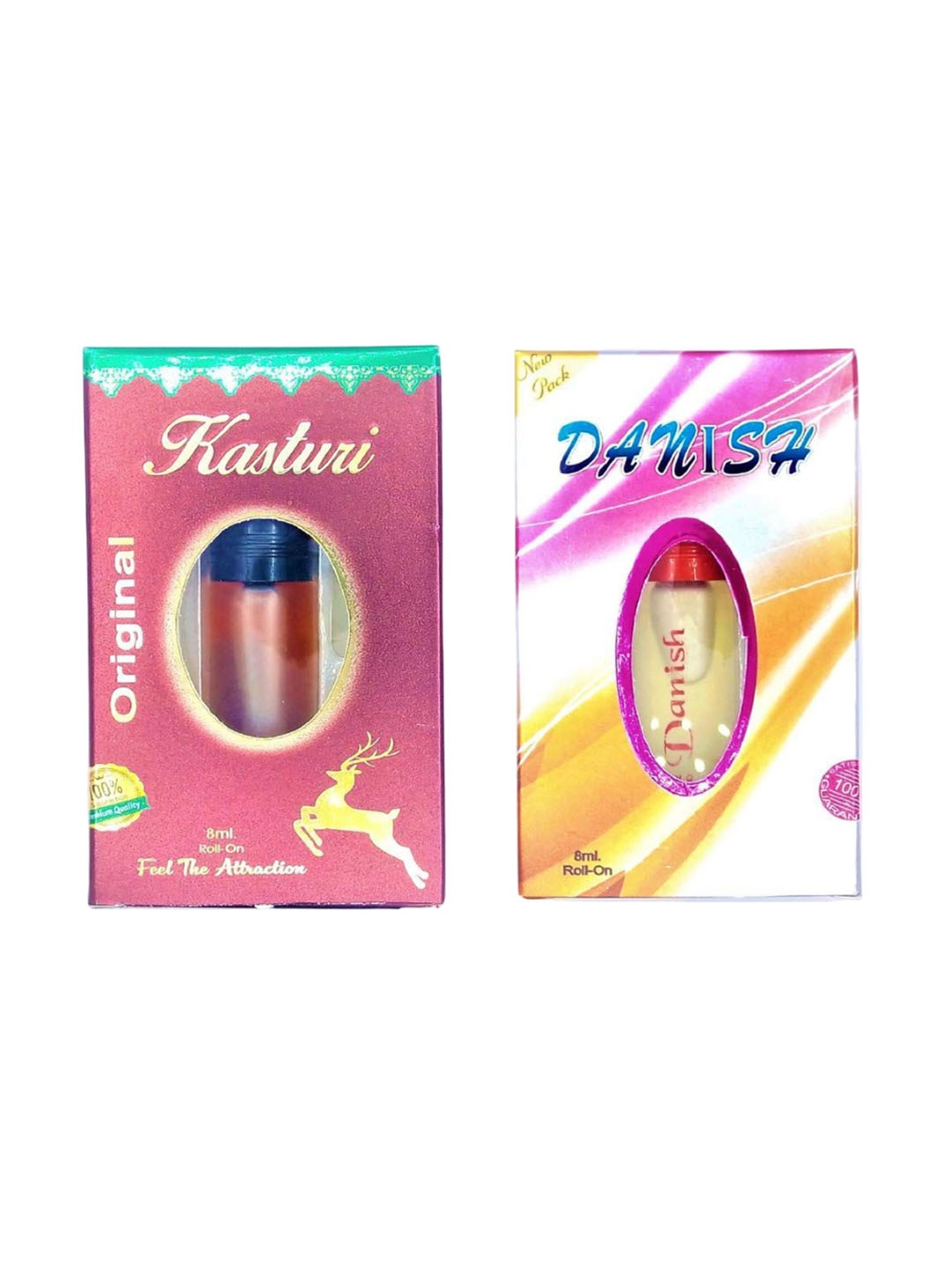 RAVIOUR LIFESTYLE Set Of 2 Kasturi & Danish 100% Pure Alcohol-Free Attar -8 ml Each, Transparent
RAVIOUR LIFESTYLE Set Of 2 Kasturi & Danish 100% Pure Alcohol-Free Attar -8 ml Each, Transparent