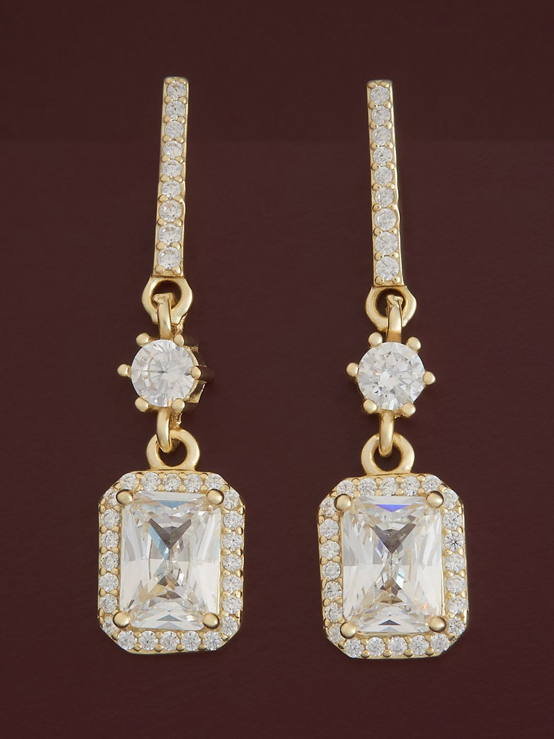 Kushal's Fashion Jewellery Sterling Silver Zircon Gold-Plated Drop Earrings
Kushal's Fashion Jewellery Sterling Silver Zircon Gold-Plated Drop Earrings