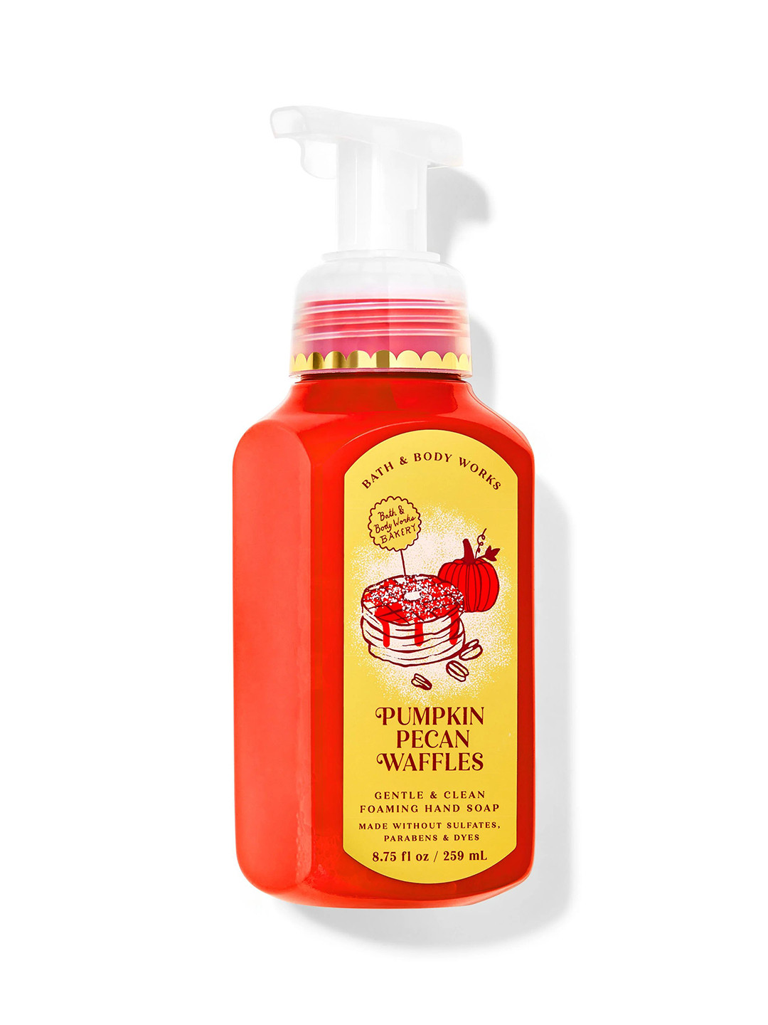 Bath & Body Works Pumpkin Pecan Waffles Gentle & Clean Foaming Hand Soap - 259 ml, Orange
Bath & Body Works Pumpkin Pecan Waffles Gentle & Clean Foaming Hand Soap - 259 ml, Orange