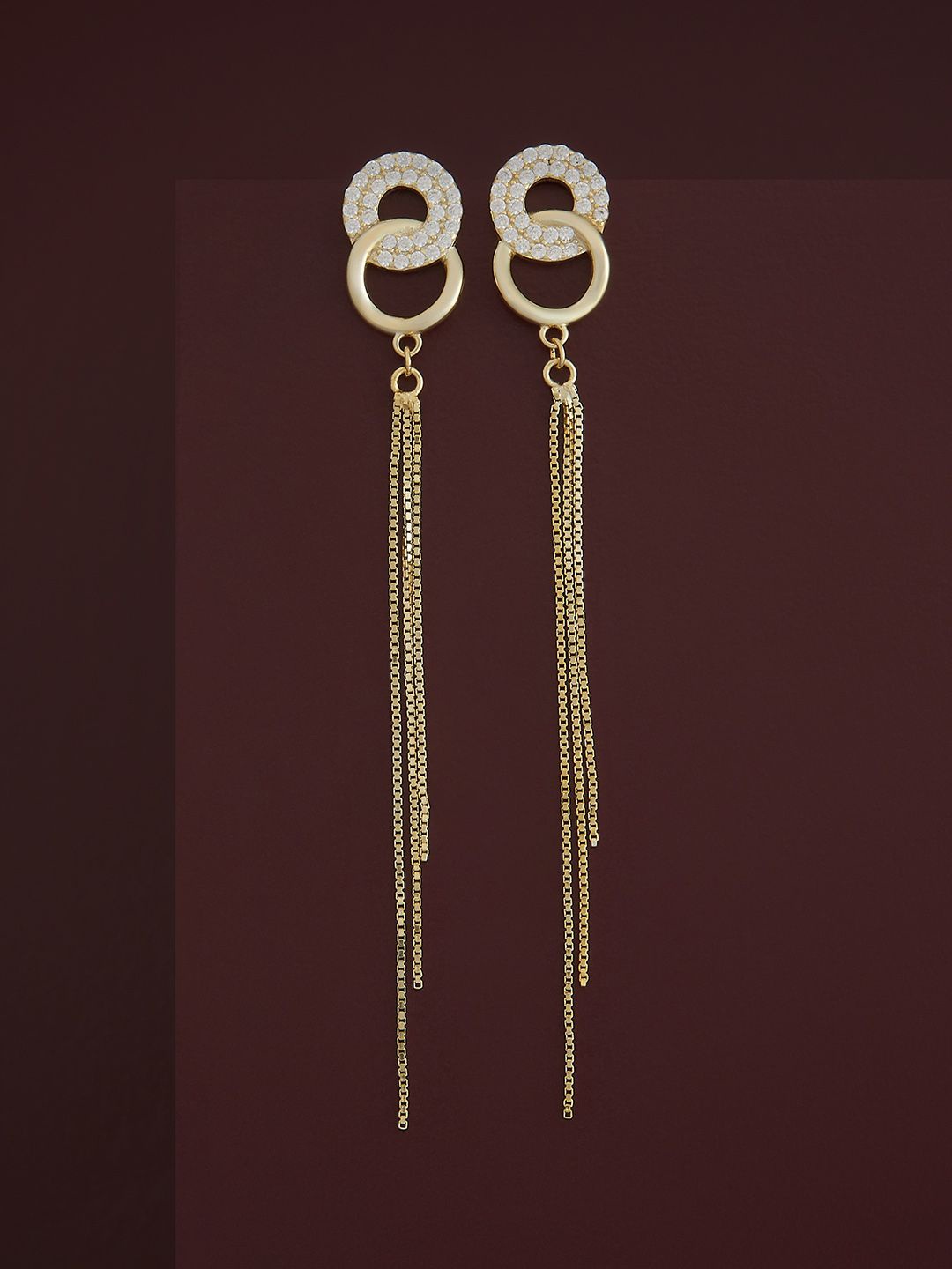 Kushal's Fashion Jewellery Sterling Silver Zircon Gold-Plated Drop Earrings
Kushal's Fashion Jewellery Sterling Silver Zircon Gold-Plated Drop Earrings