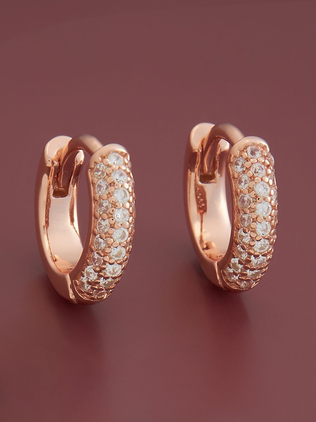 Kushal's Fashion Jewellery 92.5 Sterling Silver Zircon Rose Gold-Plated Hoop Earrings
Kushal's Fashion Jewellery 92.5 Sterling Silver Zircon Rose Gold-Plated Hoop Earrings