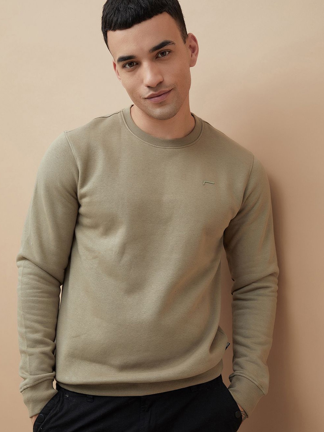 Fame Forever by Lifestyle Men Solid Round Neck Cotton Pullover Ribbed Sweatshirt, Olive
Fame Forever by Lifestyle Men Solid Round Neck Cotton Pullover Ribbed Sweatshirt, Olive