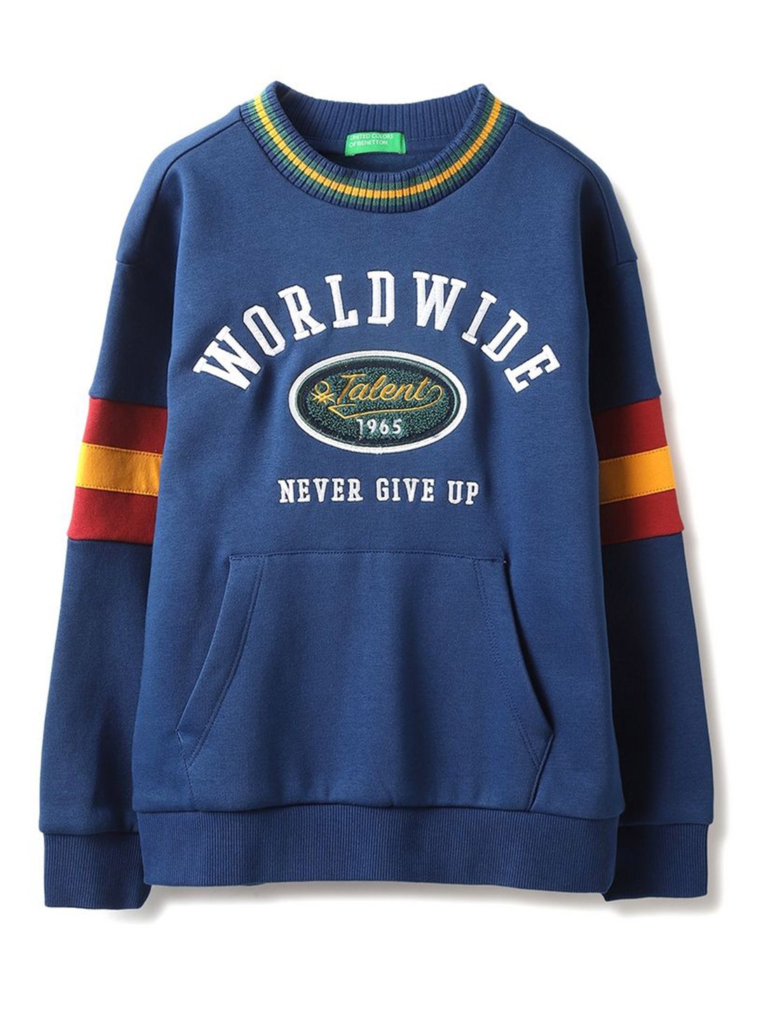 United Colors of Benetton Boys Typography Printed Round Neck Cotton Pullover Sweatshirt, Yellow
United Colors of Benetton Boys Typography Printed Round Neck Cotton Pullover Sweatshirt, Yellow