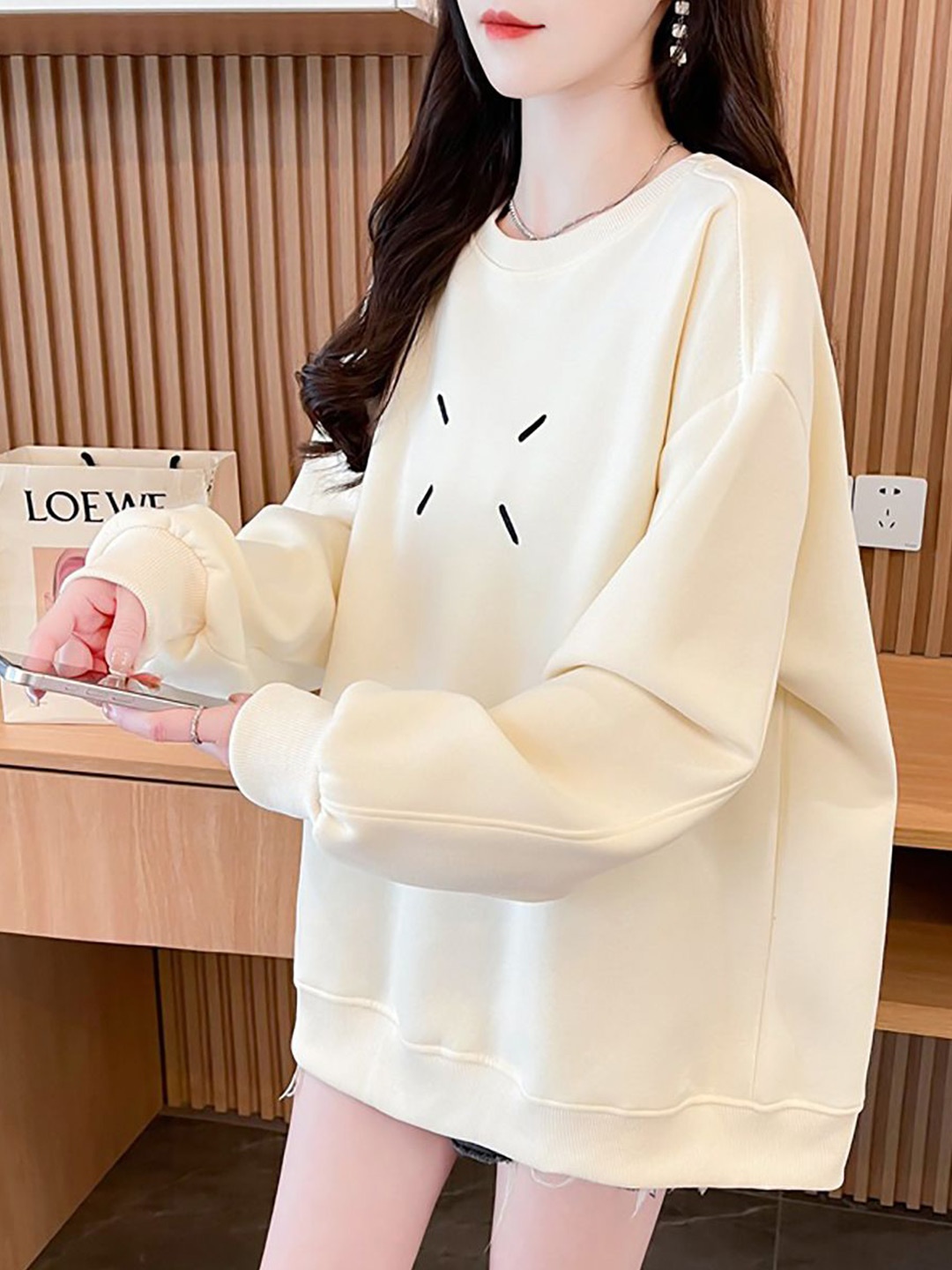 StyleCast x Revolte Women Typography Printed Round Neck Cotton Pullover Sweatshirt, Beige
StyleCast x Revolte Women Typography Printed Round Neck Cotton Pullover Sweatshirt, Beige