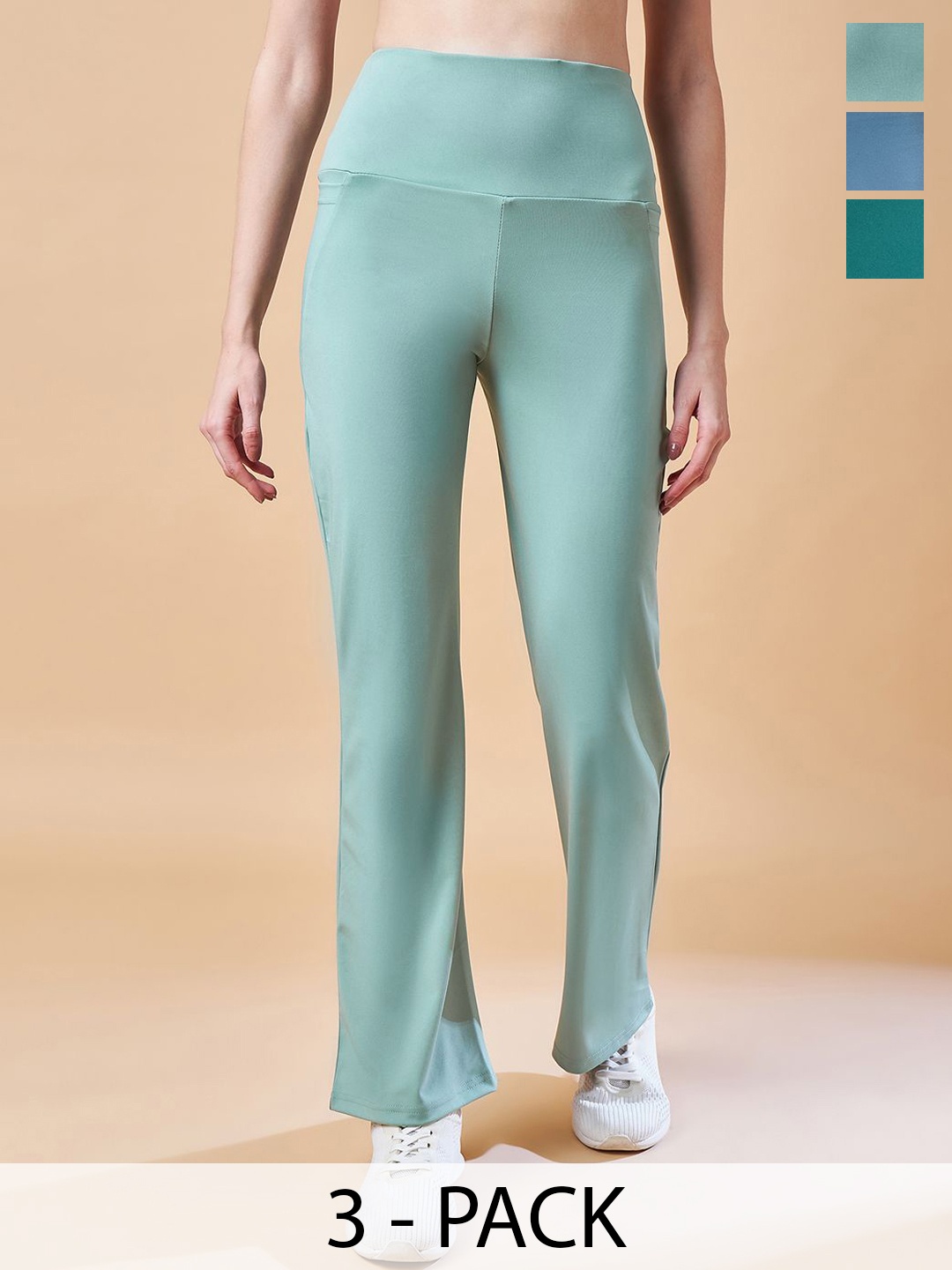 COLOR CAPITAL Women Pack Of 3 Solid High Rise Ankle-Length Gym Tights, Sea green
COLOR CAPITAL Women Pack Of 3 Solid High Rise Ankle-Length Gym Tights, Sea green