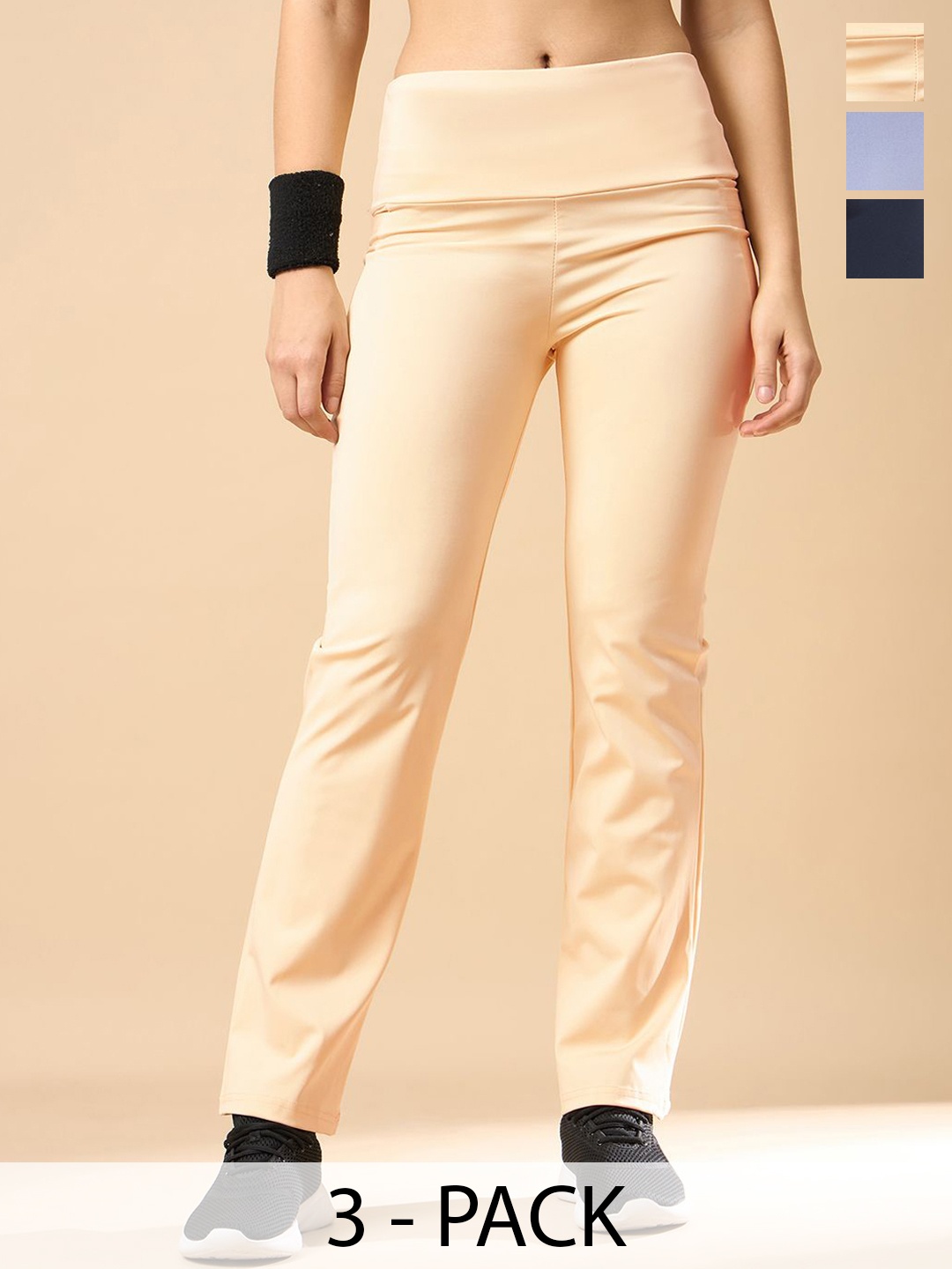 COLOR CAPITAL Pack of 3 High-Waist Slim-Fit Ankle-Length Antimicrobial Gym Tights, Cream
COLOR CAPITAL Pack of 3 High-Waist Slim-Fit Ankle-Length Antimicrobial Gym Tights, Cream