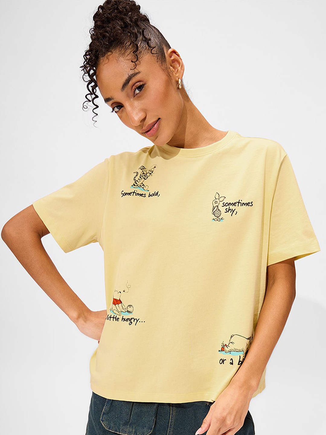 The Souled Store Women Typography Printed Round Neck Cotton Relaxed Fit T-shirt, Cream
The Souled Store Women Typography Printed Round Neck Cotton Relaxed Fit T-shirt, Cream